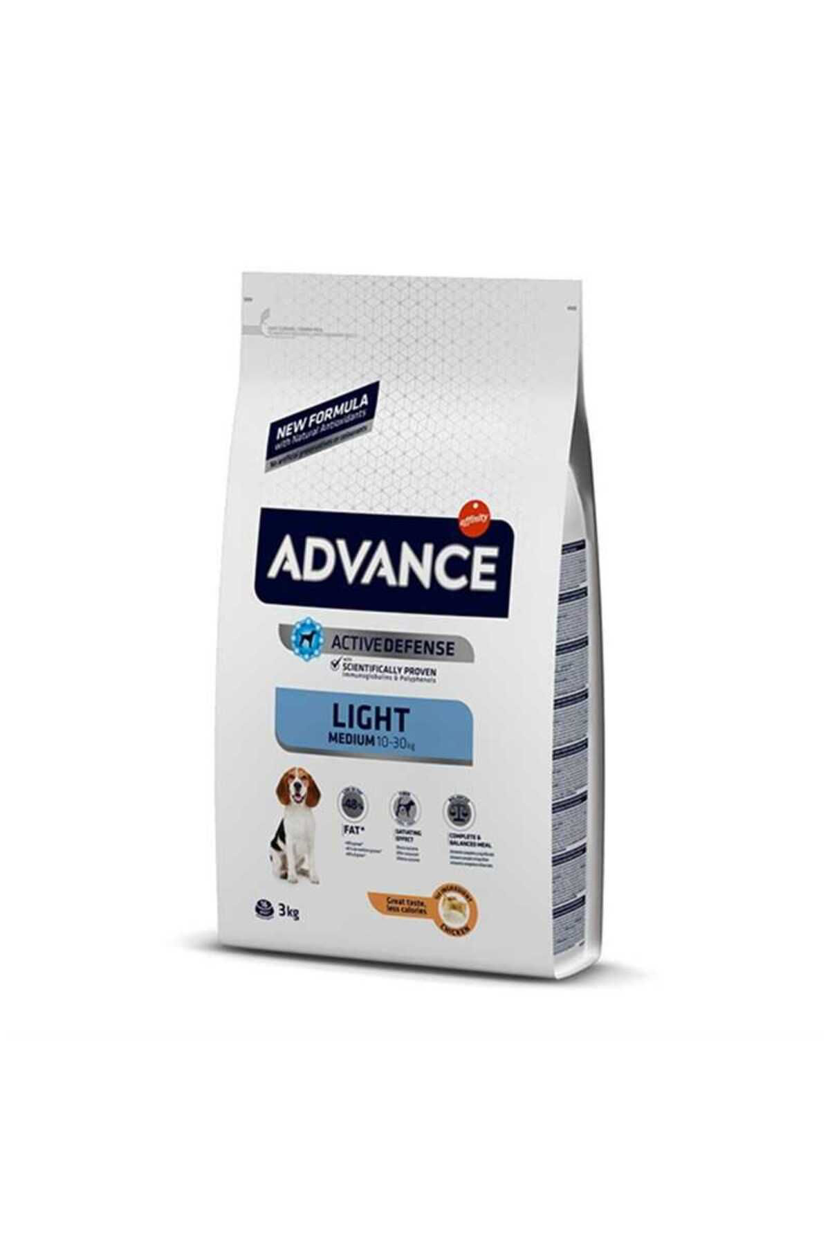 Advance  Light Medium Tavuklu Orta İrk Diyet Köpek Mamasi 3 Kg