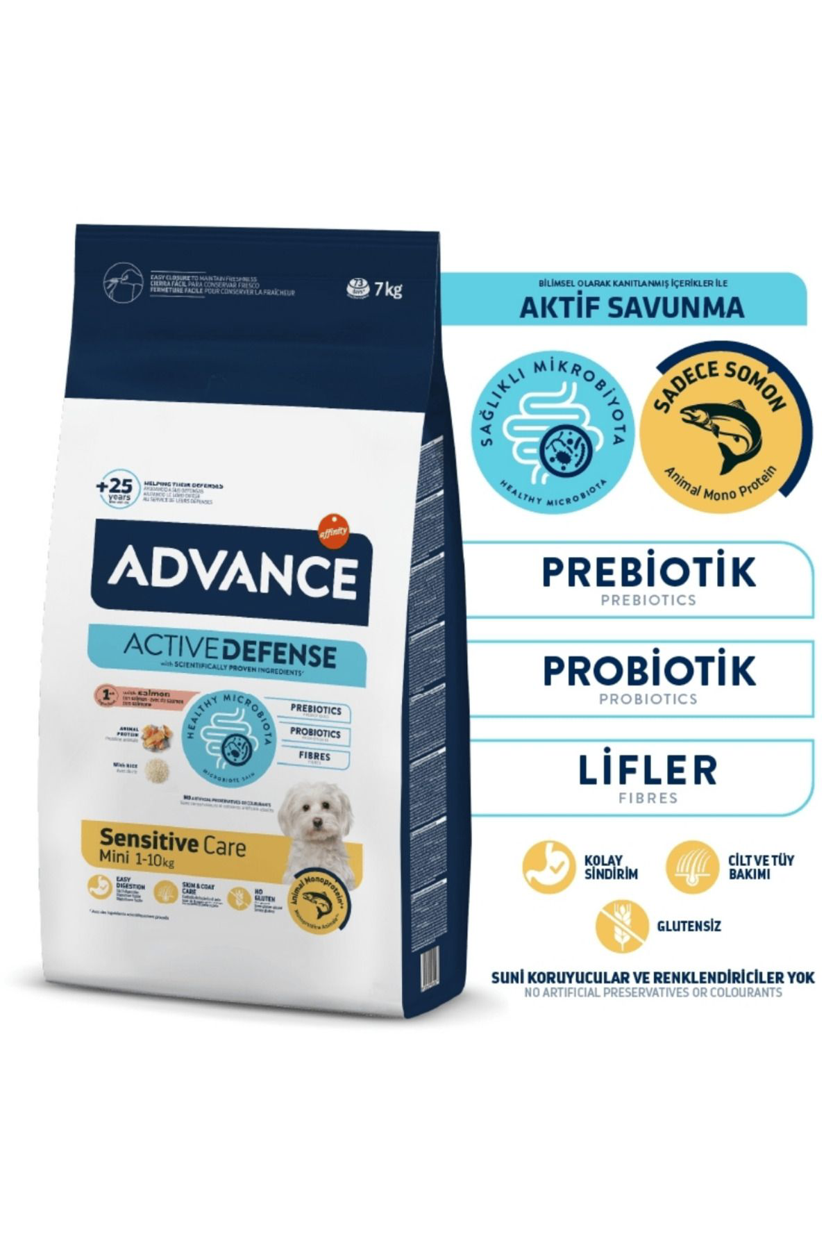 Advance  Mini Sensivity Küçük İrk Somonlu Köpek Mamasi 7 Kg