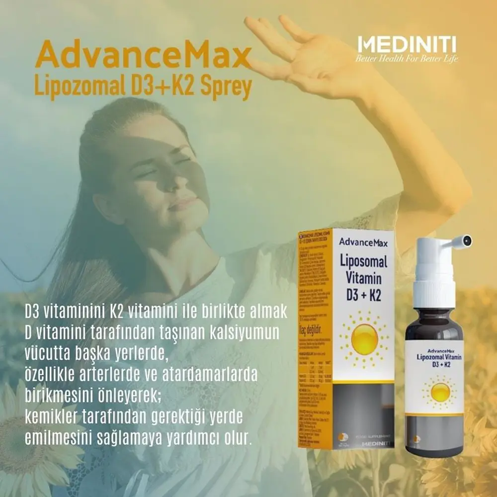 Advancemax Lipozomal D3+K2 Sprey 30 ml