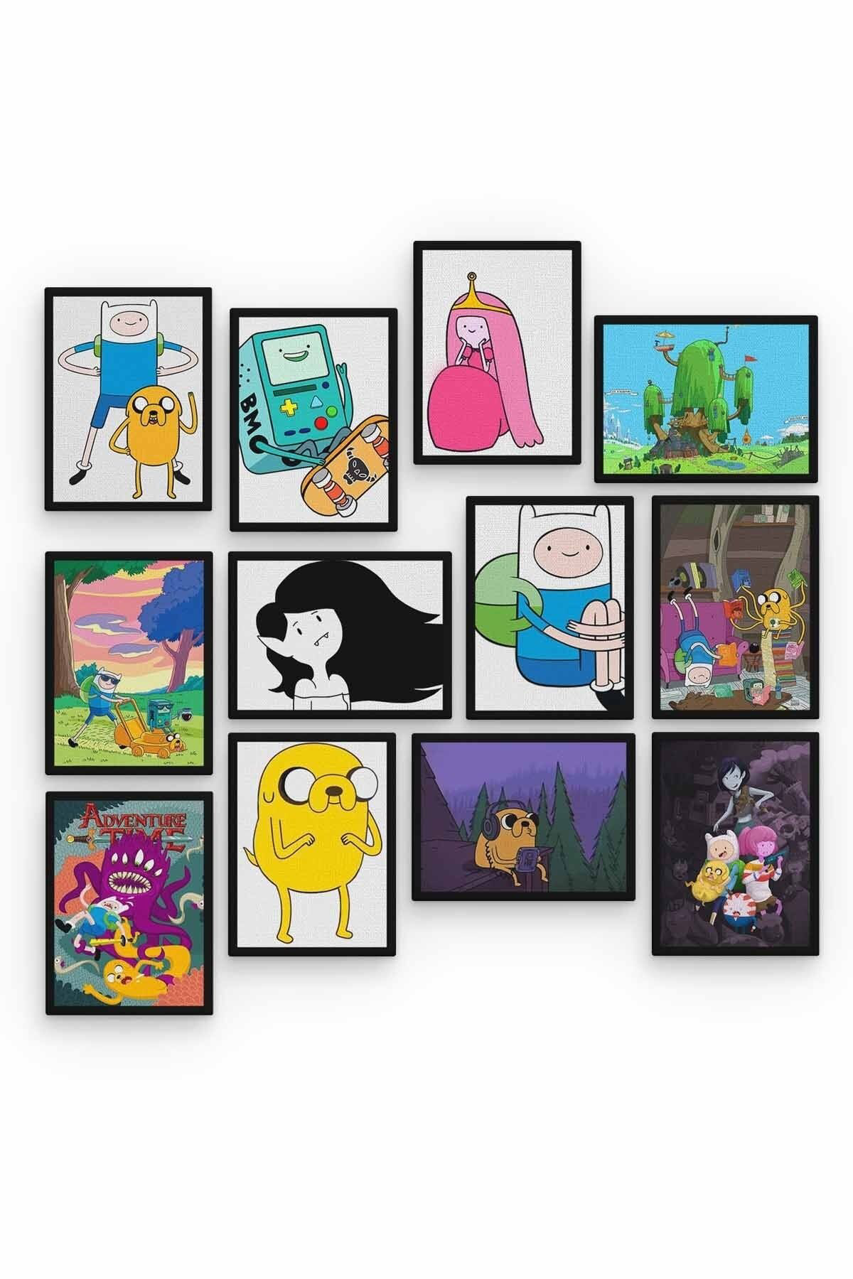Adventure Time 12 Parça Ahşap Mdf Tablo Zlltb218