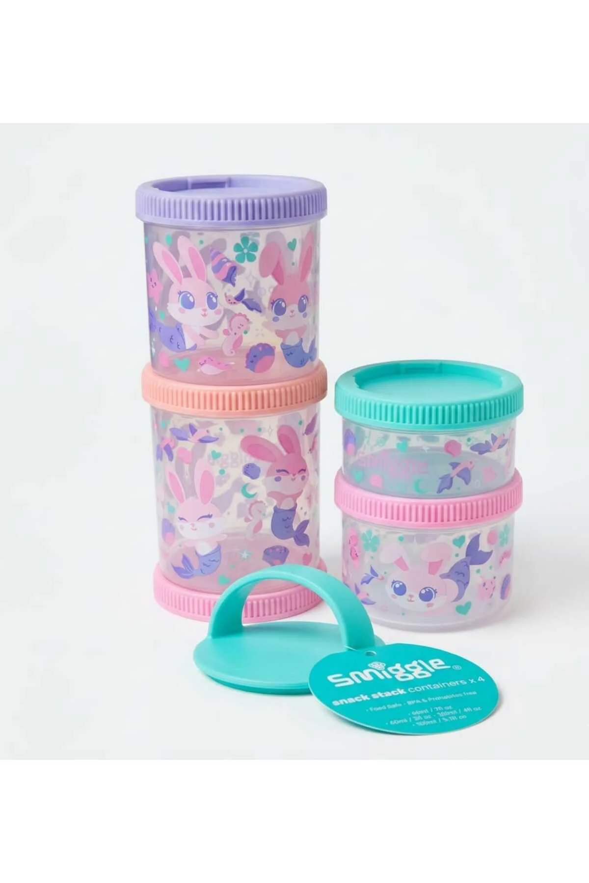 Adventurous 4’lü İstiflenebilir Atıştırmalık Saklama Kapları – Li