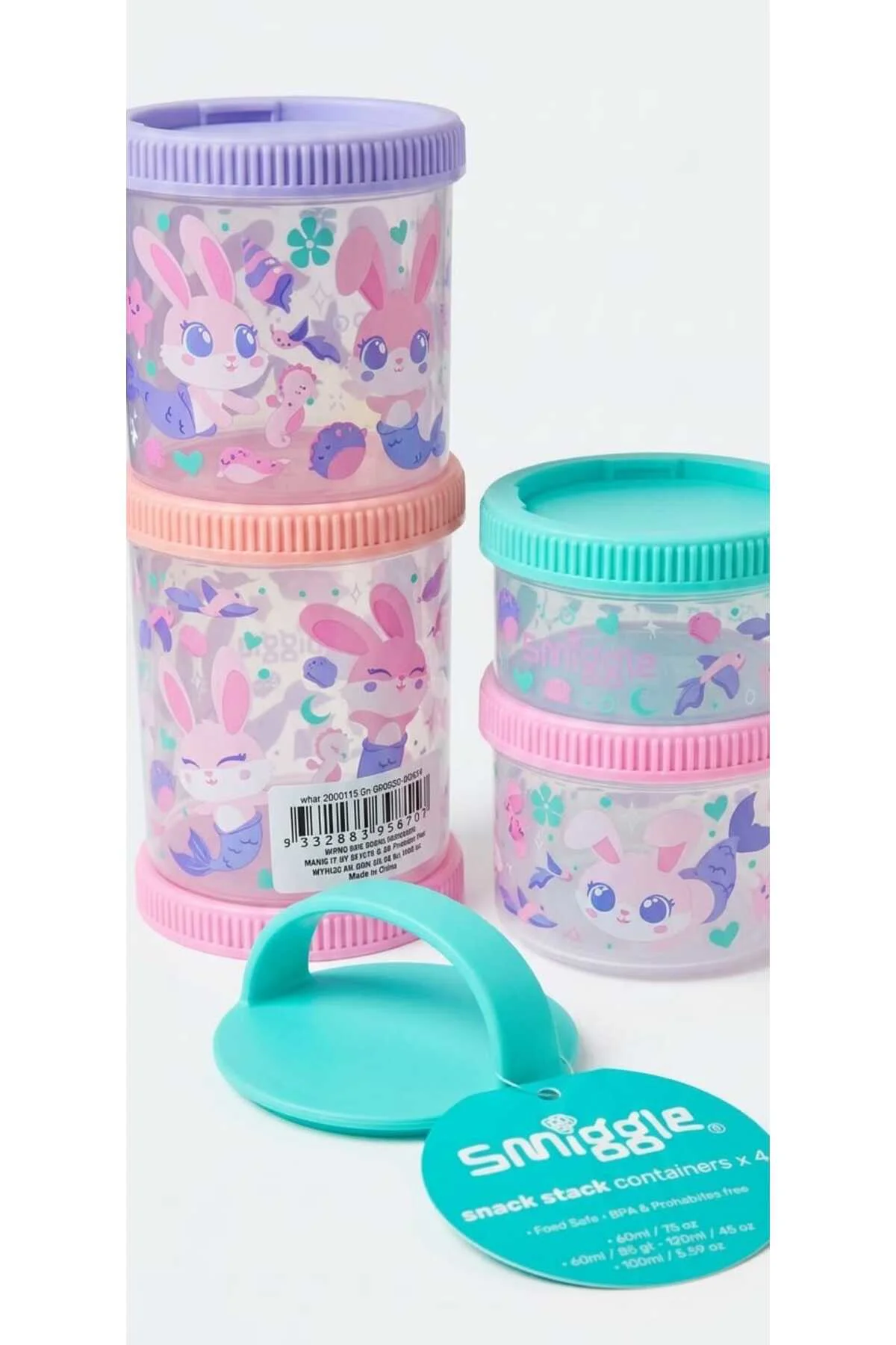 Adventurous 4’lü İstiflenebilir Atıştırmalık Saklama Kapları – Li