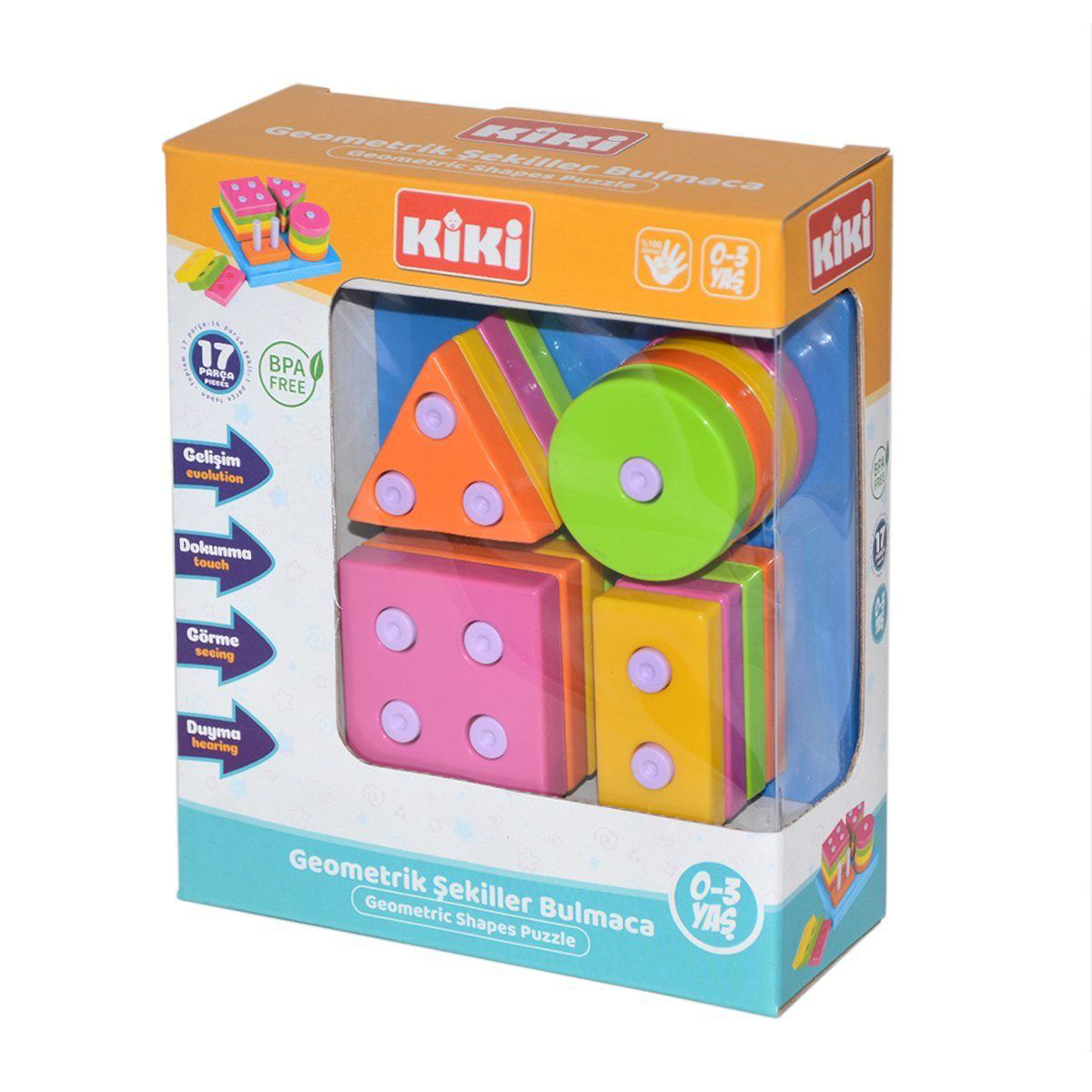 AE-1410 Kiki, Geometrik Şekiller Bulmaca / 0-3 yaş