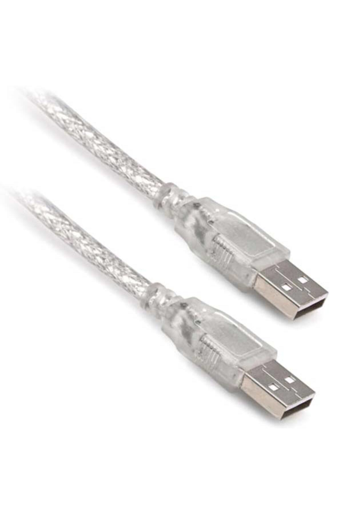 AE1010 shopzum 5 metre 2.0v şeffaf usb erkek-erkek kablo shopzum