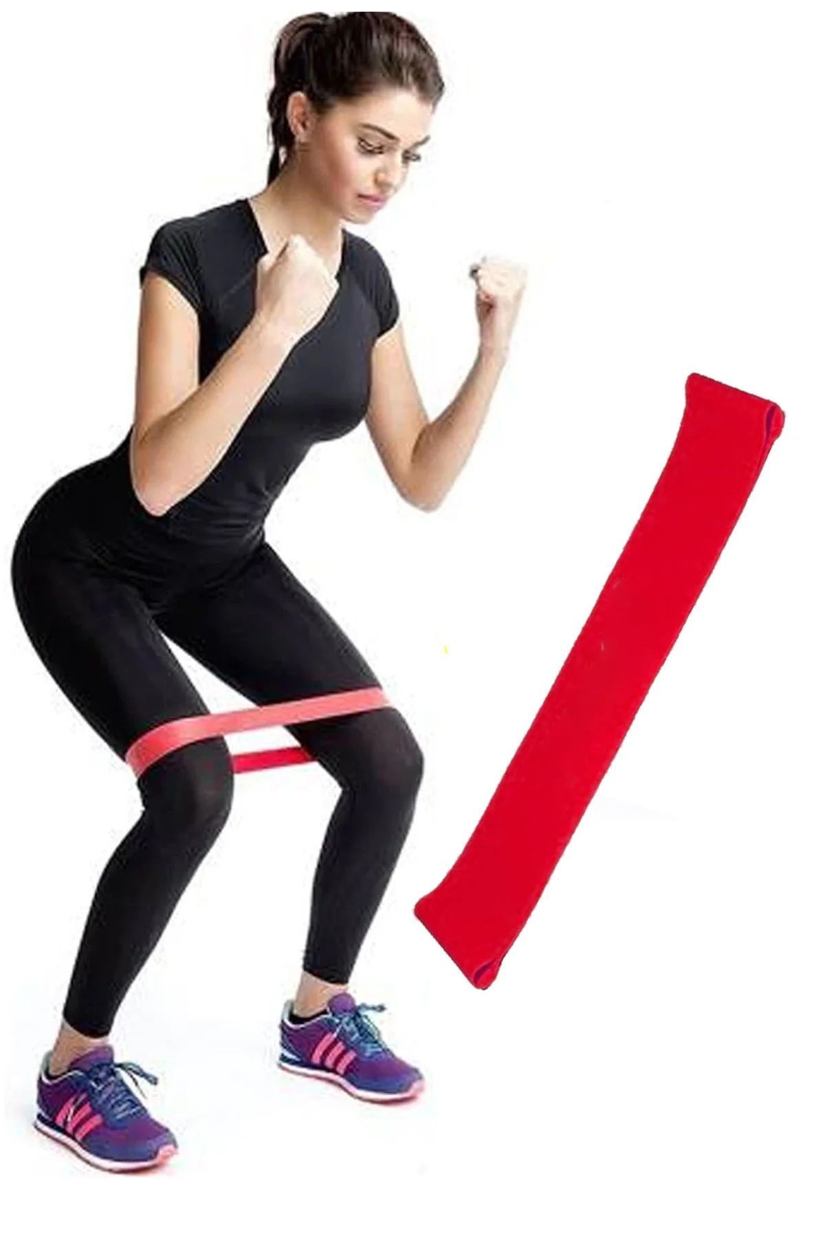 Aerobik Band Pilates Plates Yoga Fitness Squat Çalışma Lastiği La
