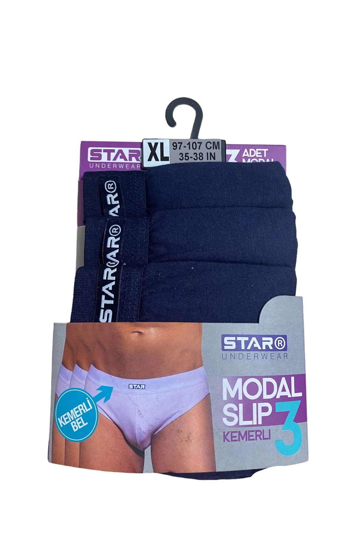 Aesco Star 109 Erkek 3'lü Modal Slip