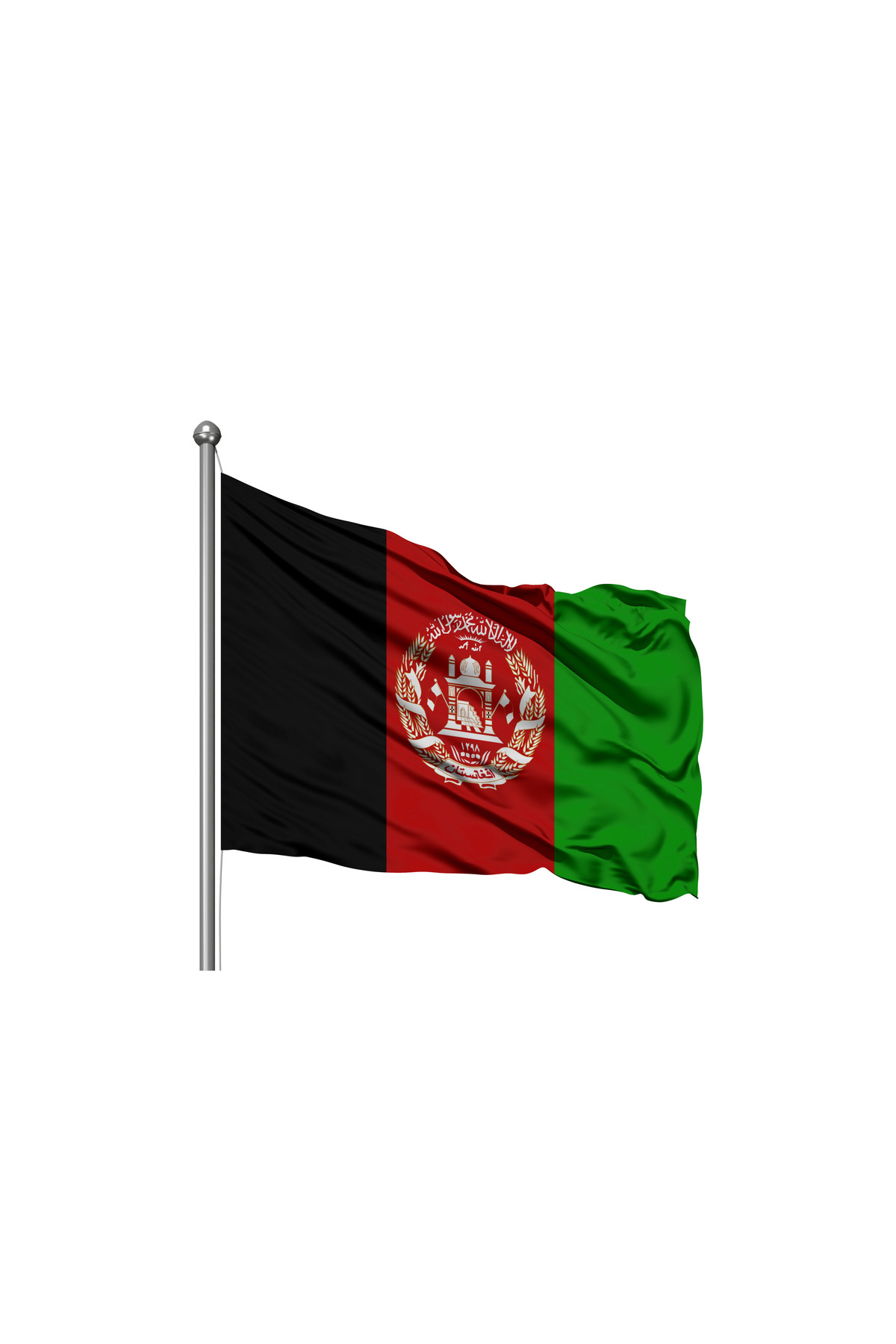 Afganistan İslam Cumhuriyeti Devleti Bayrağı - Premium Raşel Kuma