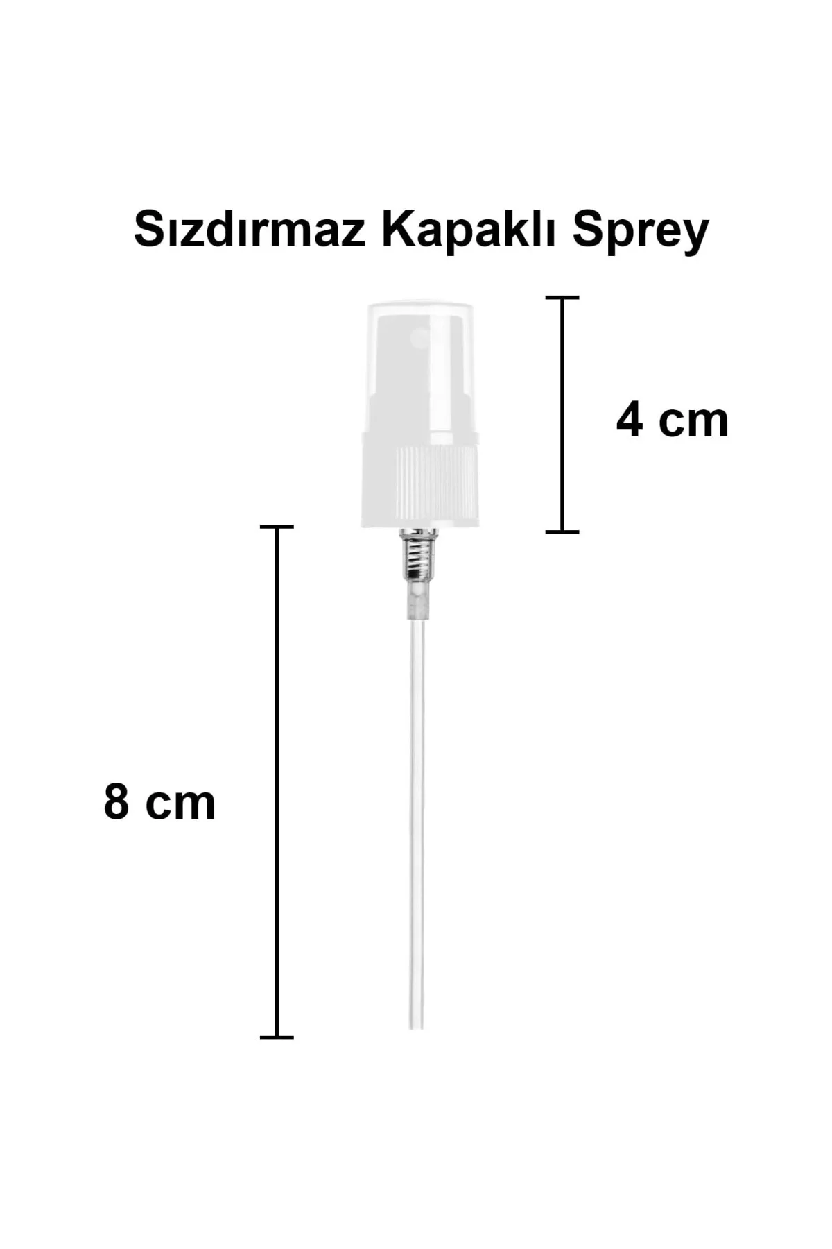 Afracam 30 ml Şeffaf Sprey Kapaklı Beyaz Fısfıs Kolonya Dezenfekt
