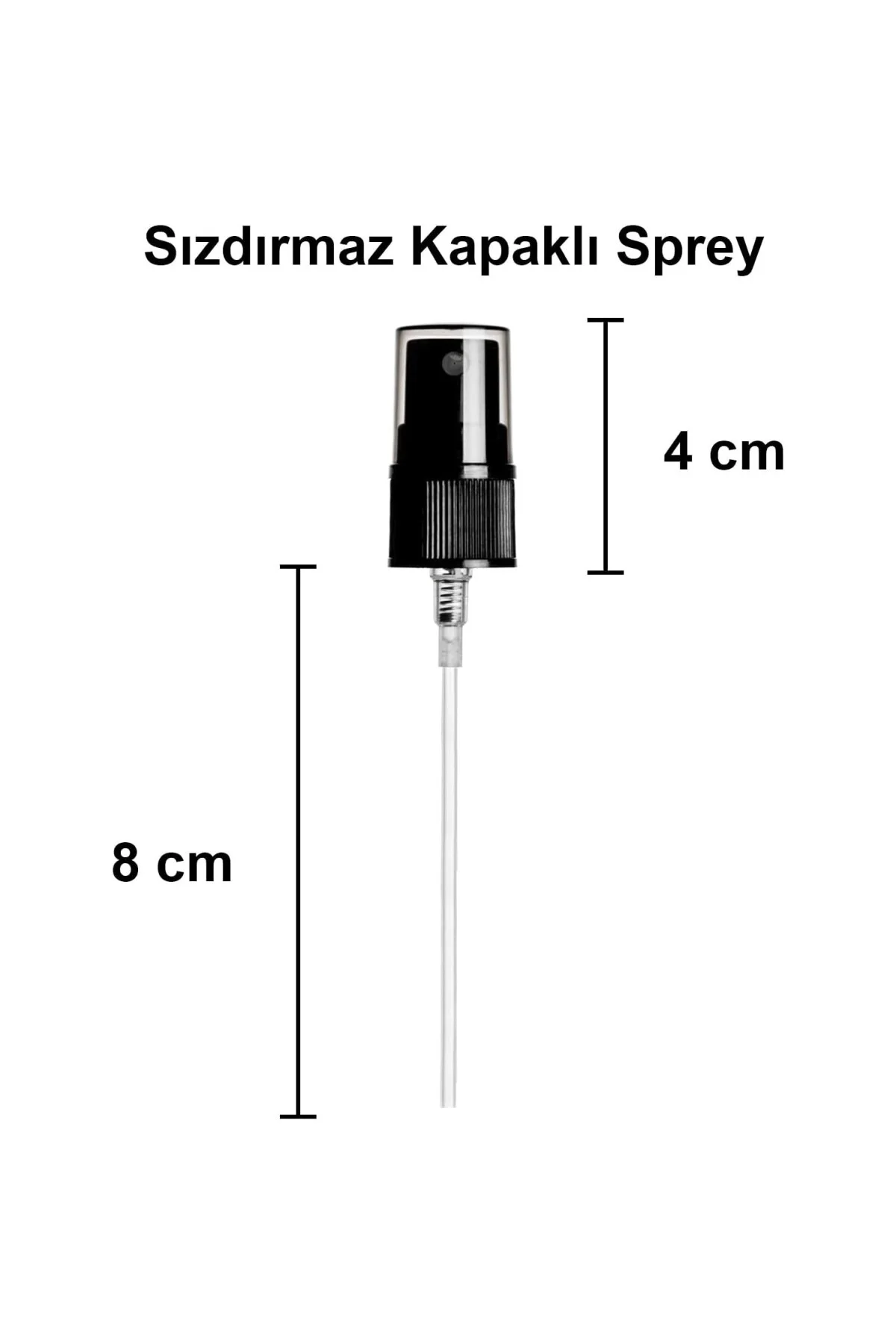 Afracam 30 ml Şeffaf Sprey Kapaklı Siyah Fısfıs Kolonya Dezenfekt
