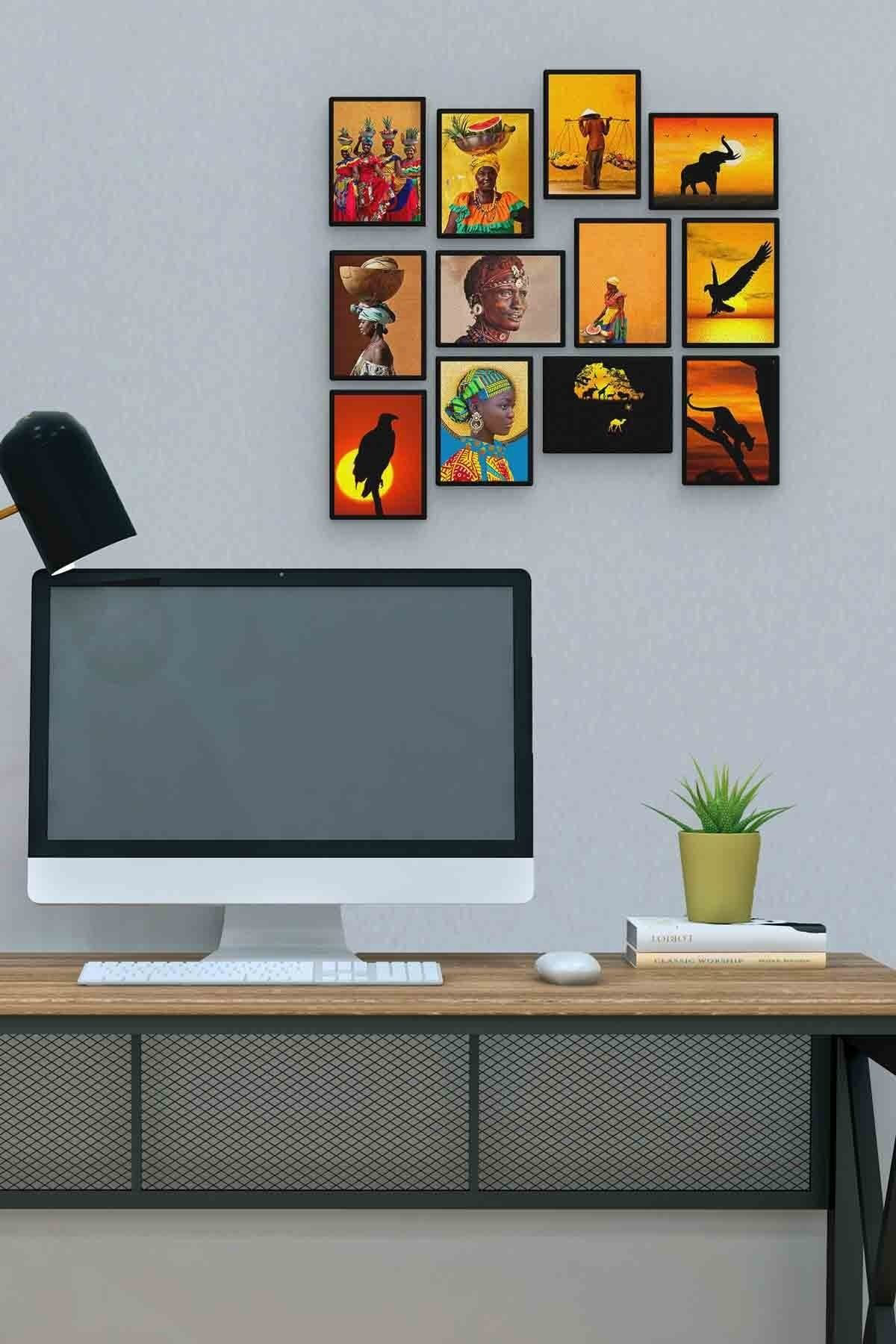 Afrika 12 Parça Mdf (ahşap) Tablo Ofis Boyu 