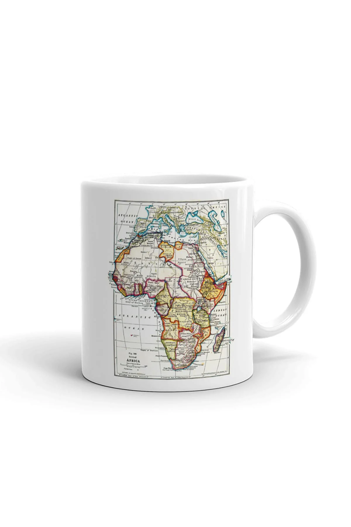 Afrika Haritası Seramik Kupa Bardak
