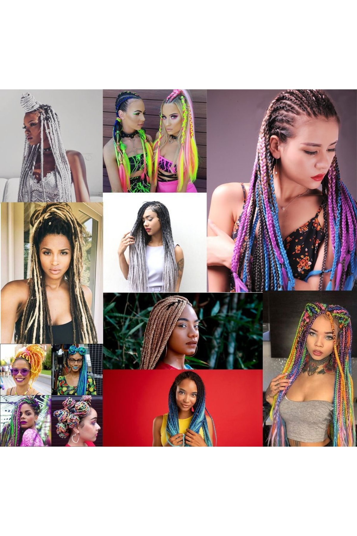 Fantaziatölyesi Afrika Örgüsü Ve Rasta İçin Sentetik Saç - Koyu Mavi