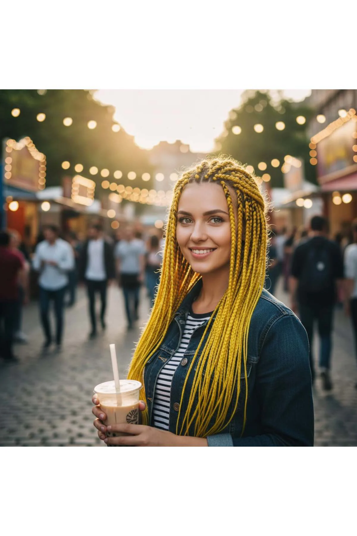 Afrika Örgüsü Ve Rasta İçin Sen / Sarı