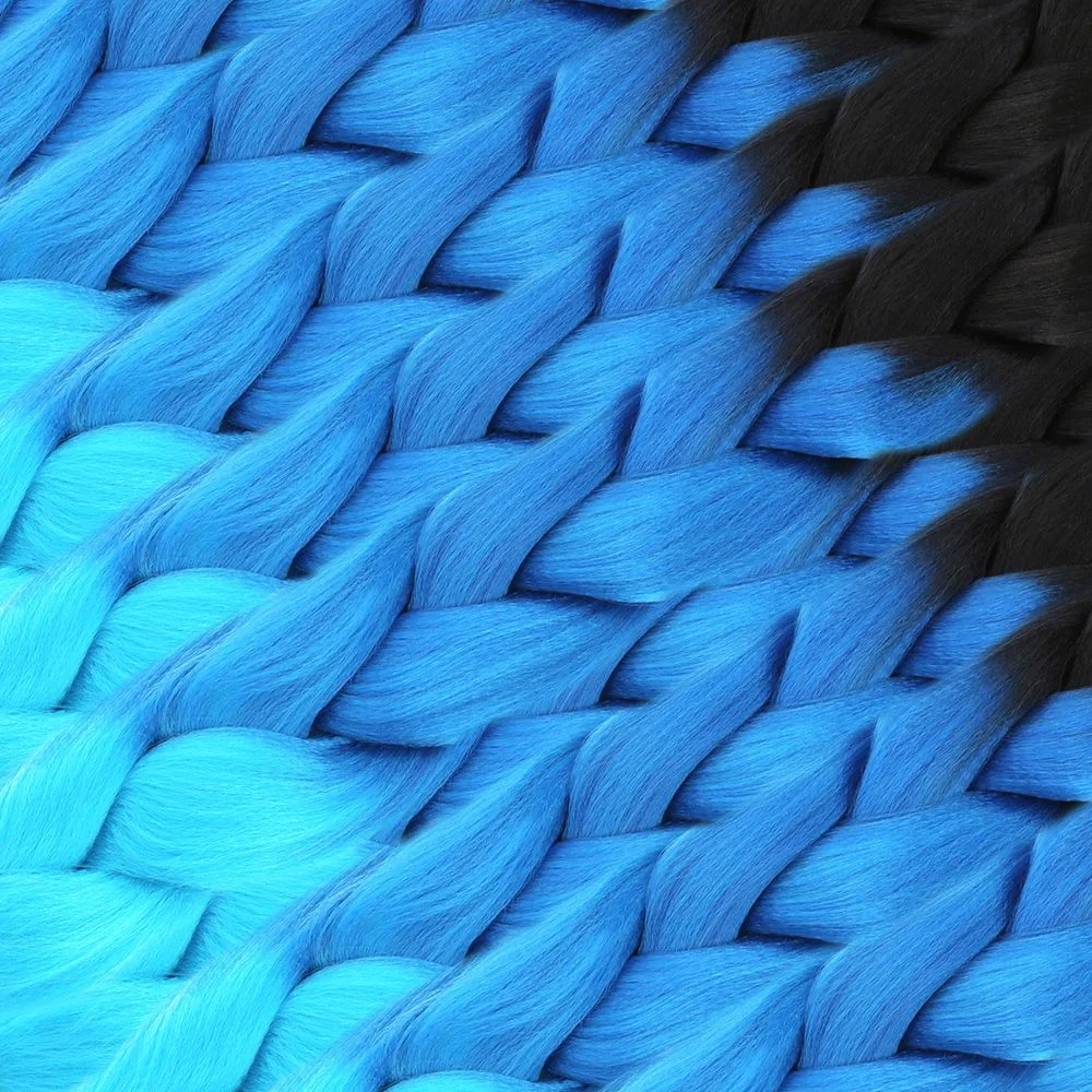 Afrika Örgüsü Ve Rasta İçin Sen Ombreli  / Siyah / Koyu Mi / Turkuaz Mi