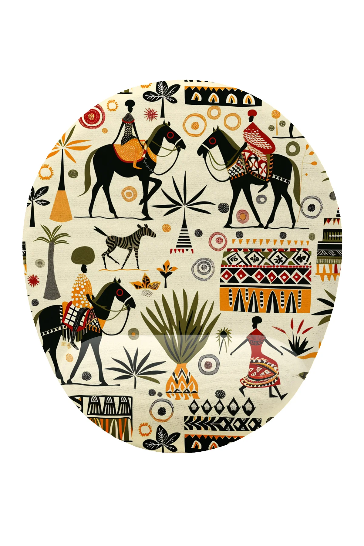 Afrika Tasarım Bilek DestekliKaymaz Buruşmaz Kırılmaz Mouse Pad