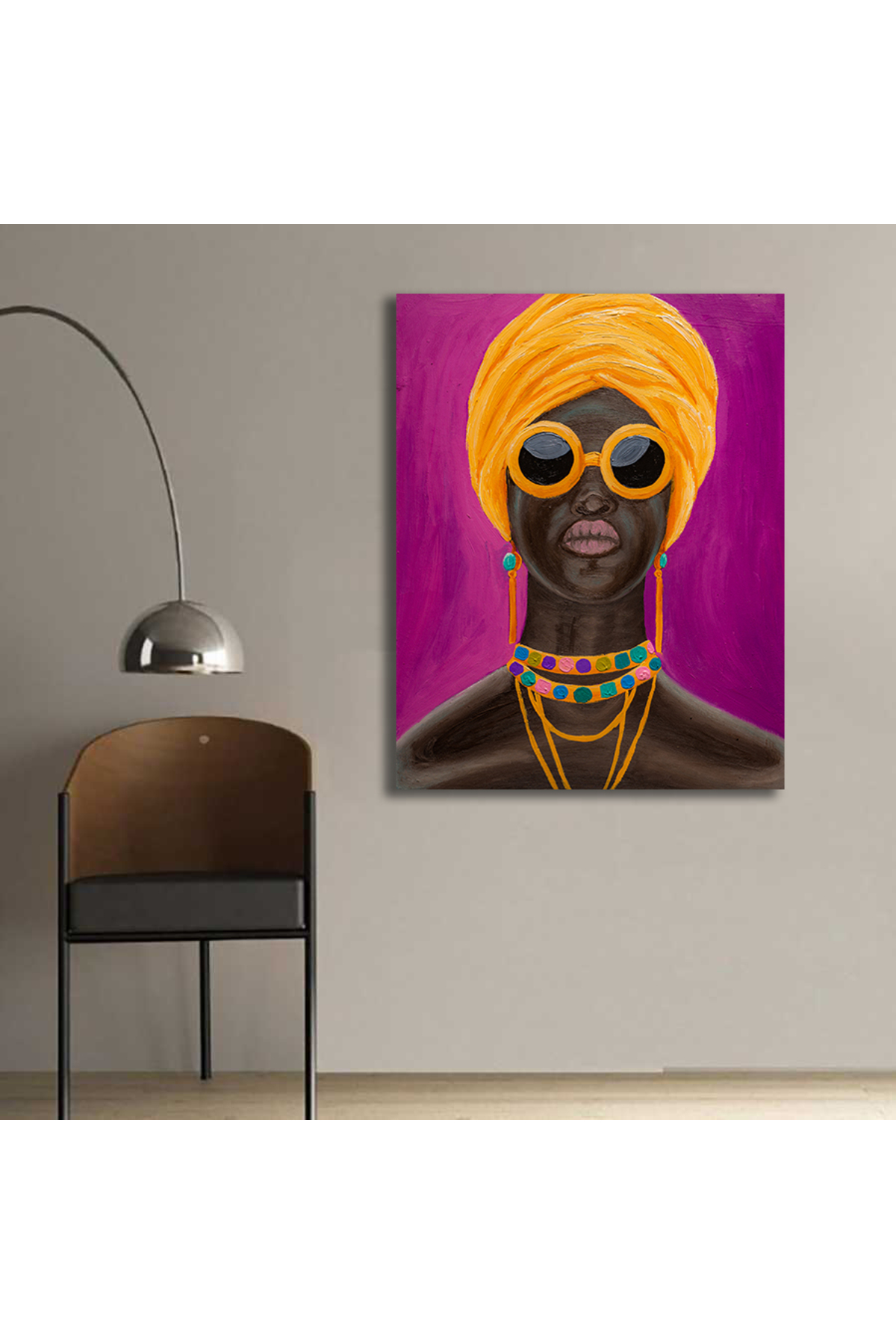 Korkmazkanvas Afrikalı Amerikalı Kadın . Kanvas Tablo