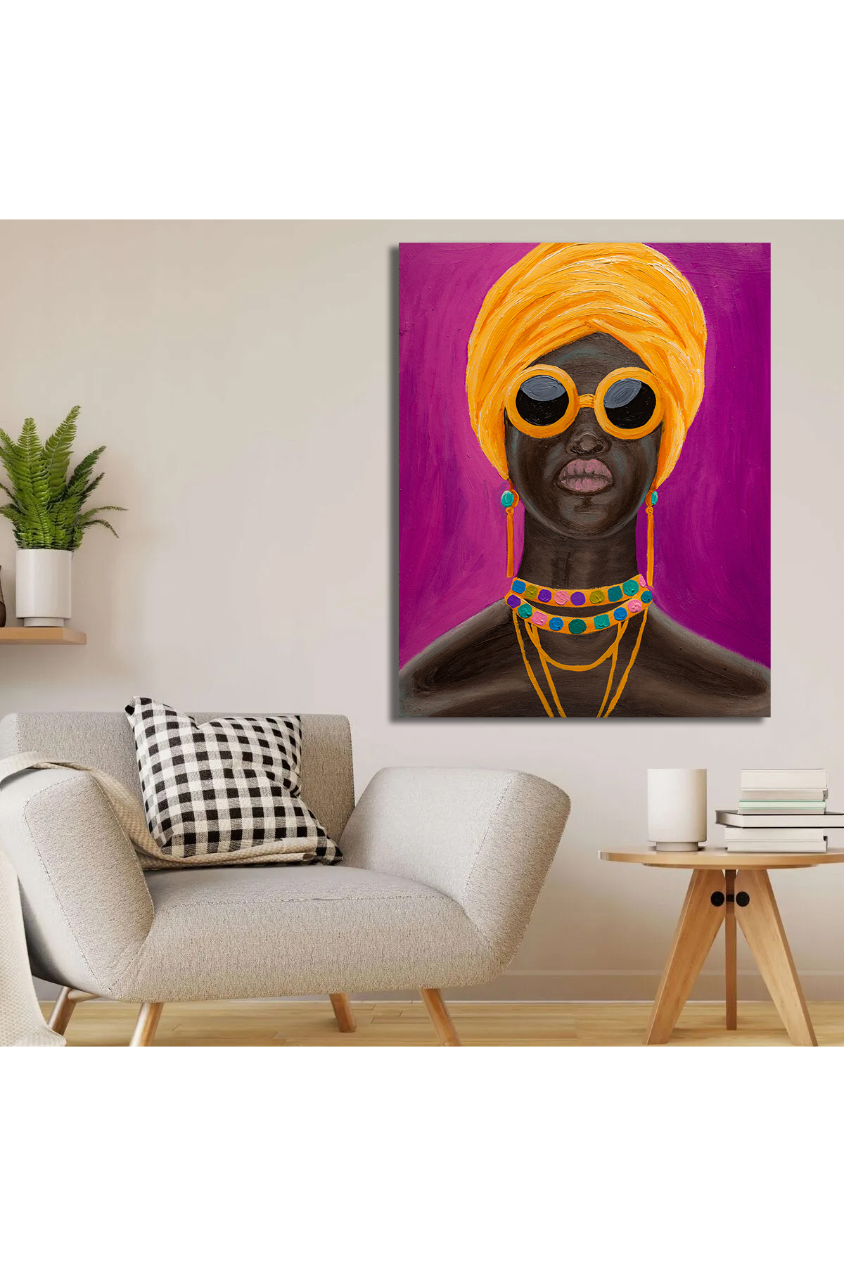 Korkmazkanvas Afrikalı Amerikalı Kadın . Kanvas Tablo