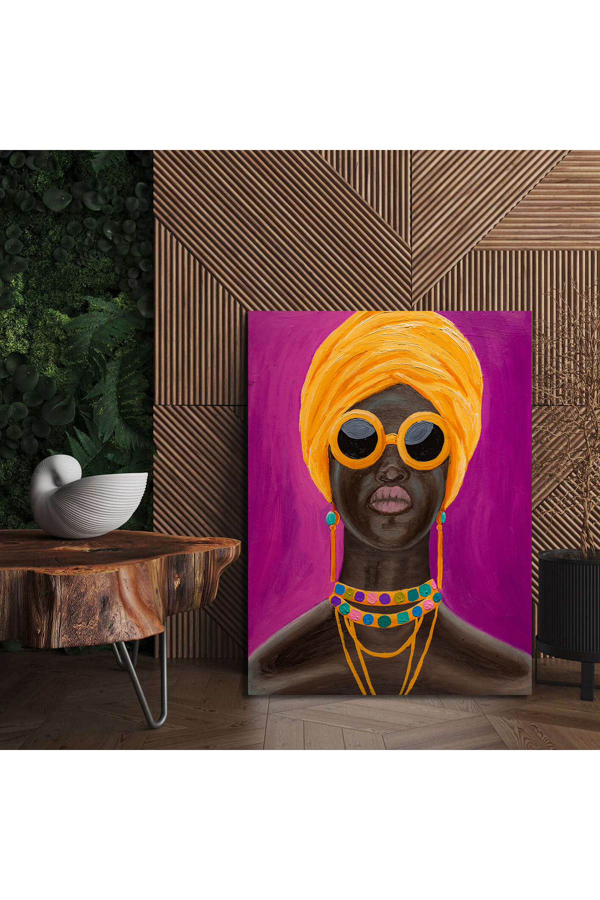 Korkmazkanvas Afrikalı Amerikalı Kadın . Kanvas Tablo