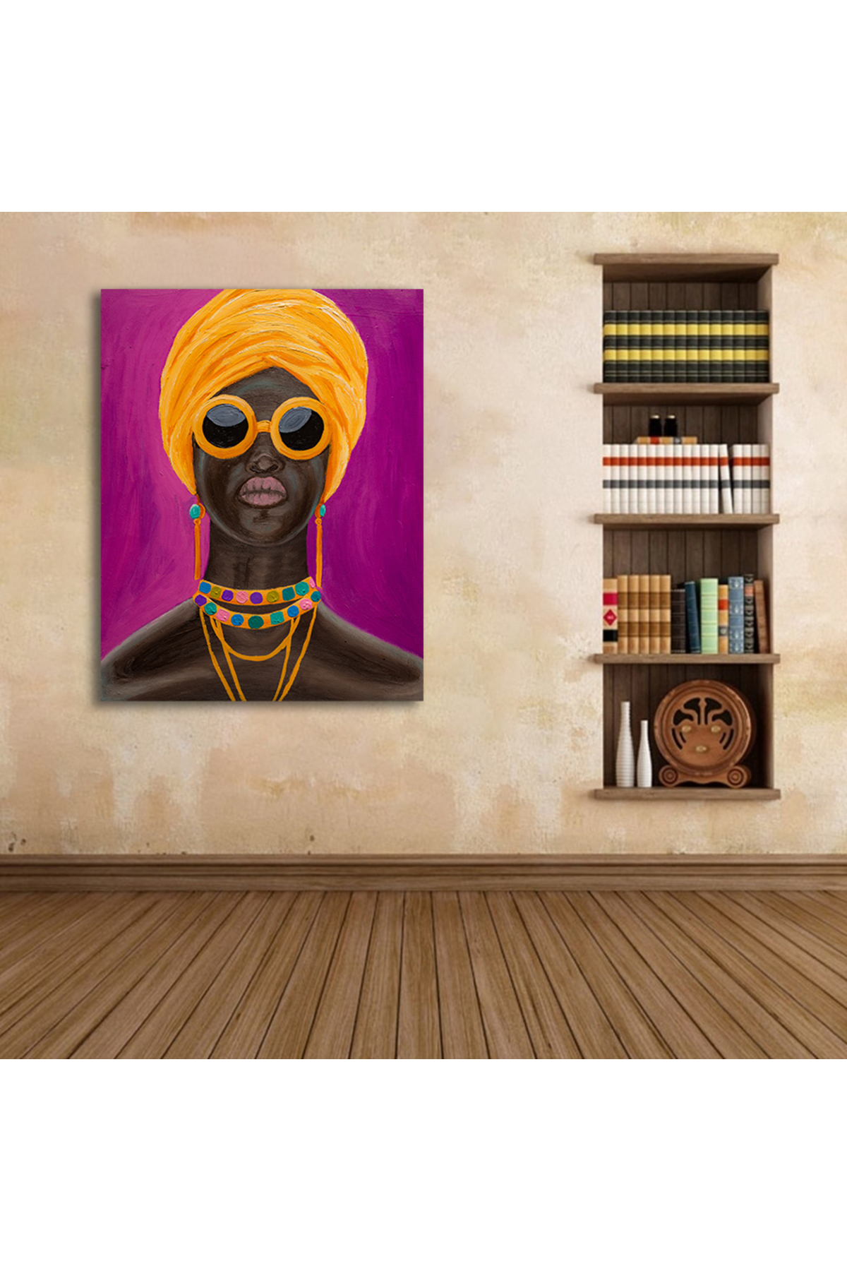 Korkmazkanvas Afrikalı Amerikalı Kadın . Kanvas Tablo