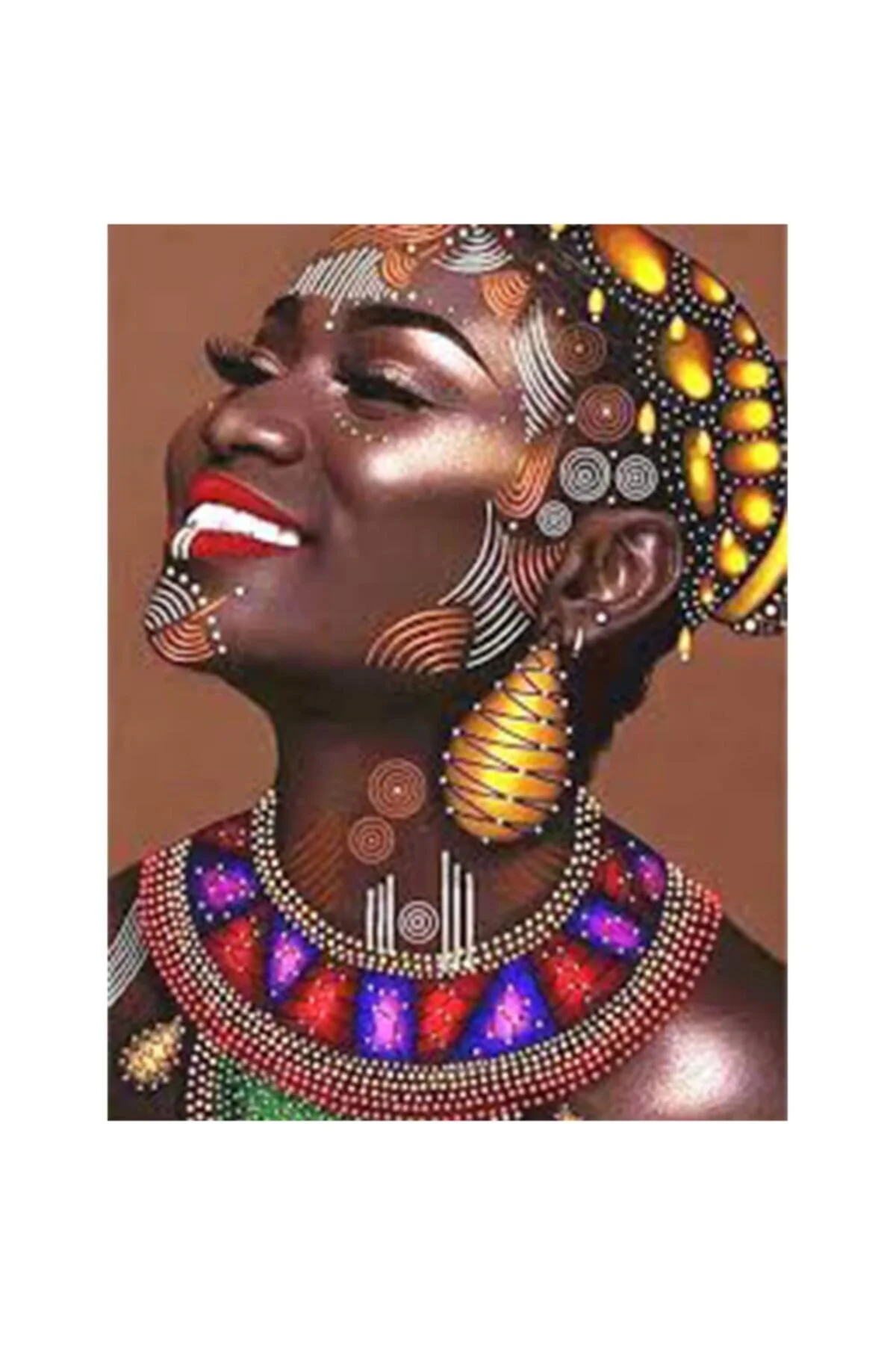 Afrikalı Güzel 8 Sayılarla Boyama Seti
