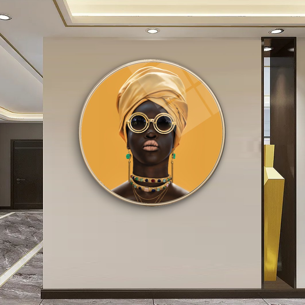 Afrikalı Kadın Yuvarlak Cam Tablo | Hediyelik, Dekoratif, Ofis, M Afrikalı Kadın Yuvarlak Cam Tablo | Hediyelik, Dekoratif, Ofis, M