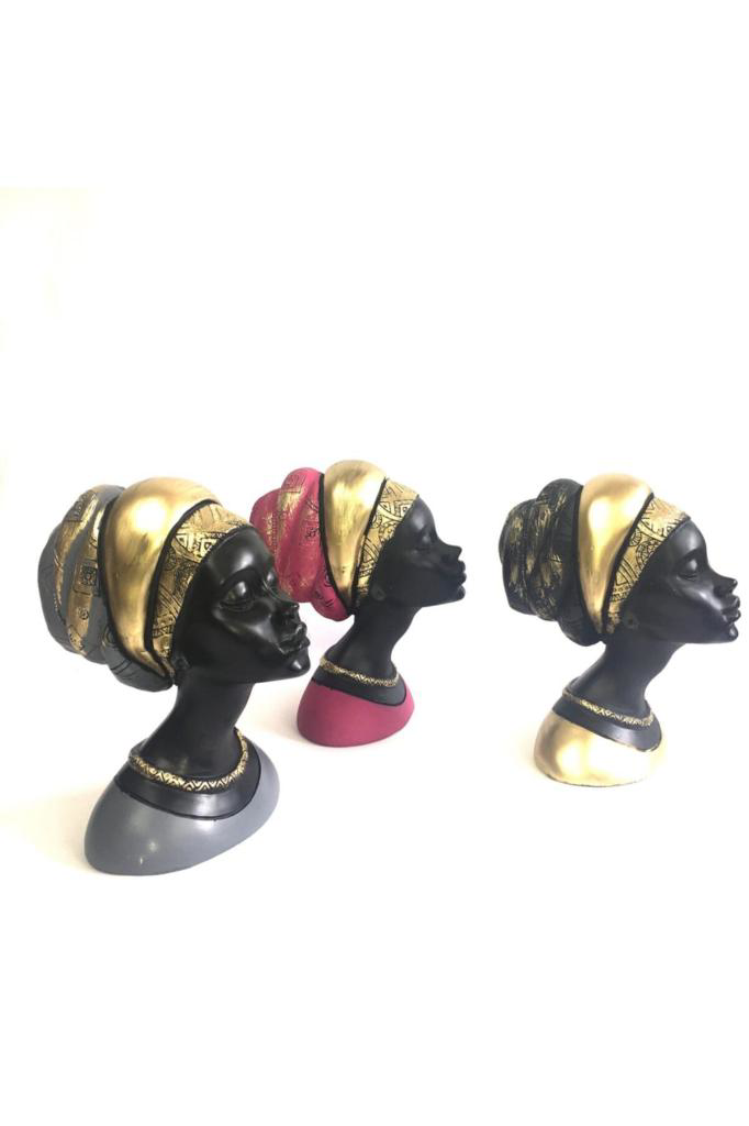 Afrikalı Kadın Figürü Gold