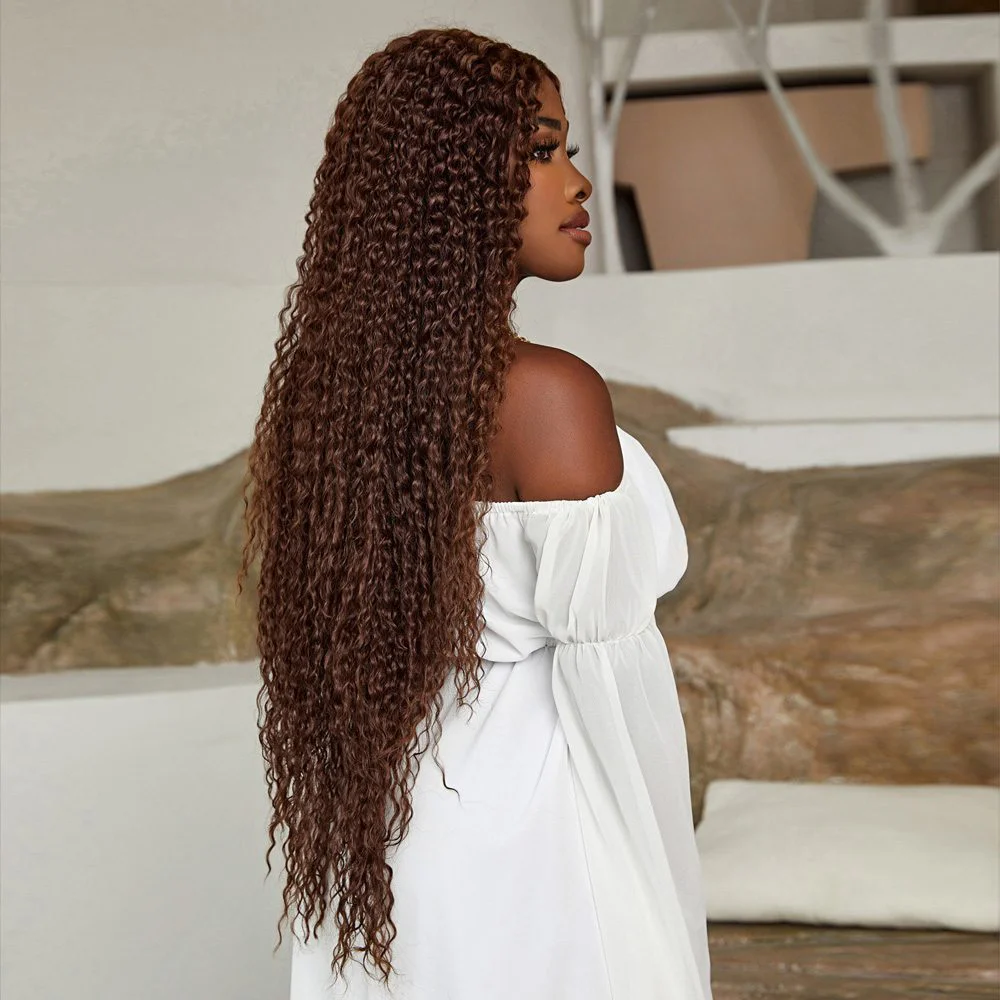 Afro Daa Fiber Sen Tül Peruk / Açık Kahve