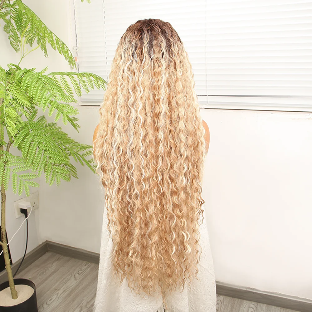 Afro Daa Rus Kumralı Balköpüğü Ombreli Platin Işıltılı Fiber Sen Tül Peruk