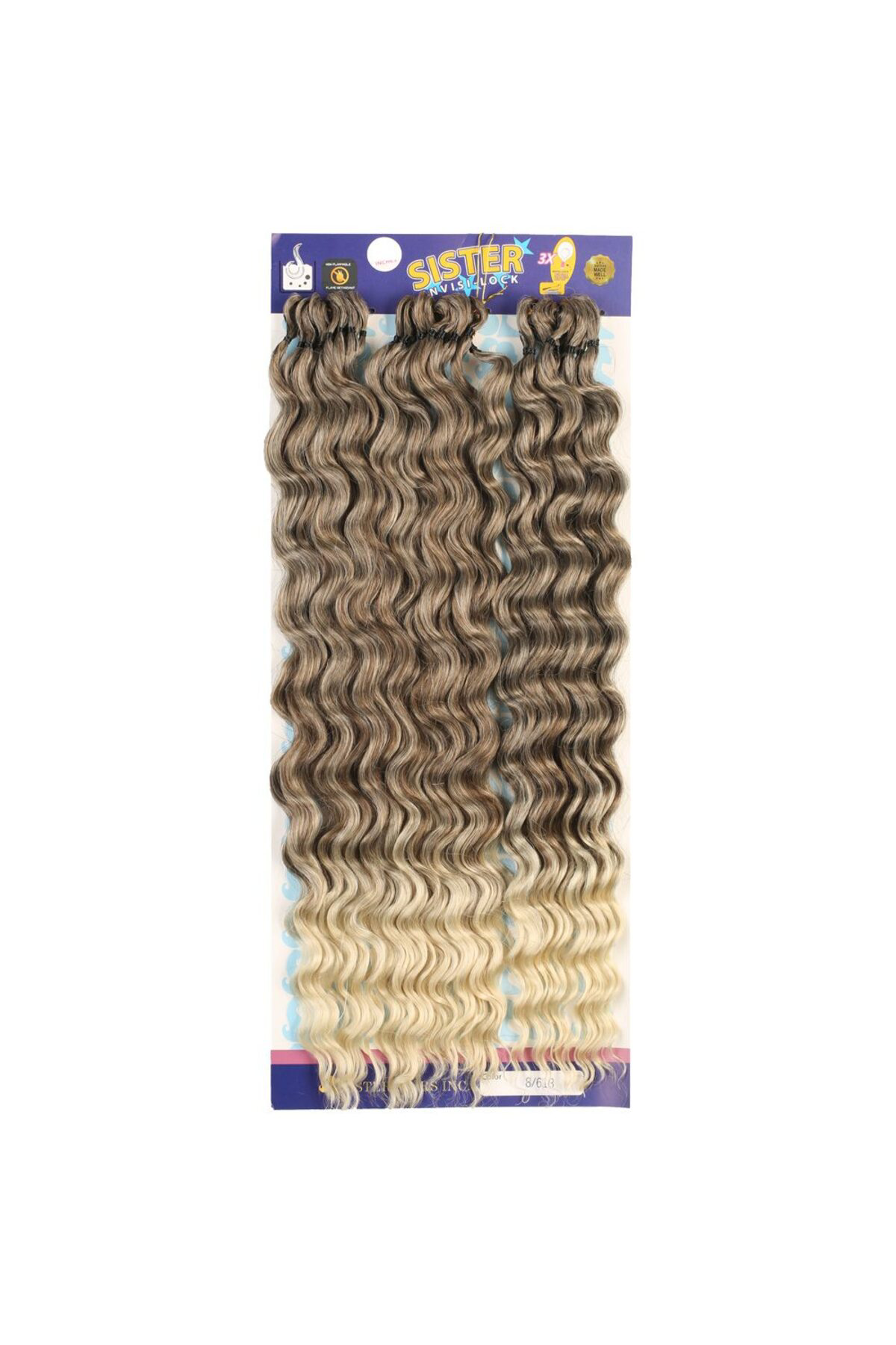 Shurax Afro Dalgası Saç / Küllü Kahve / Platin Ombreli 8/613