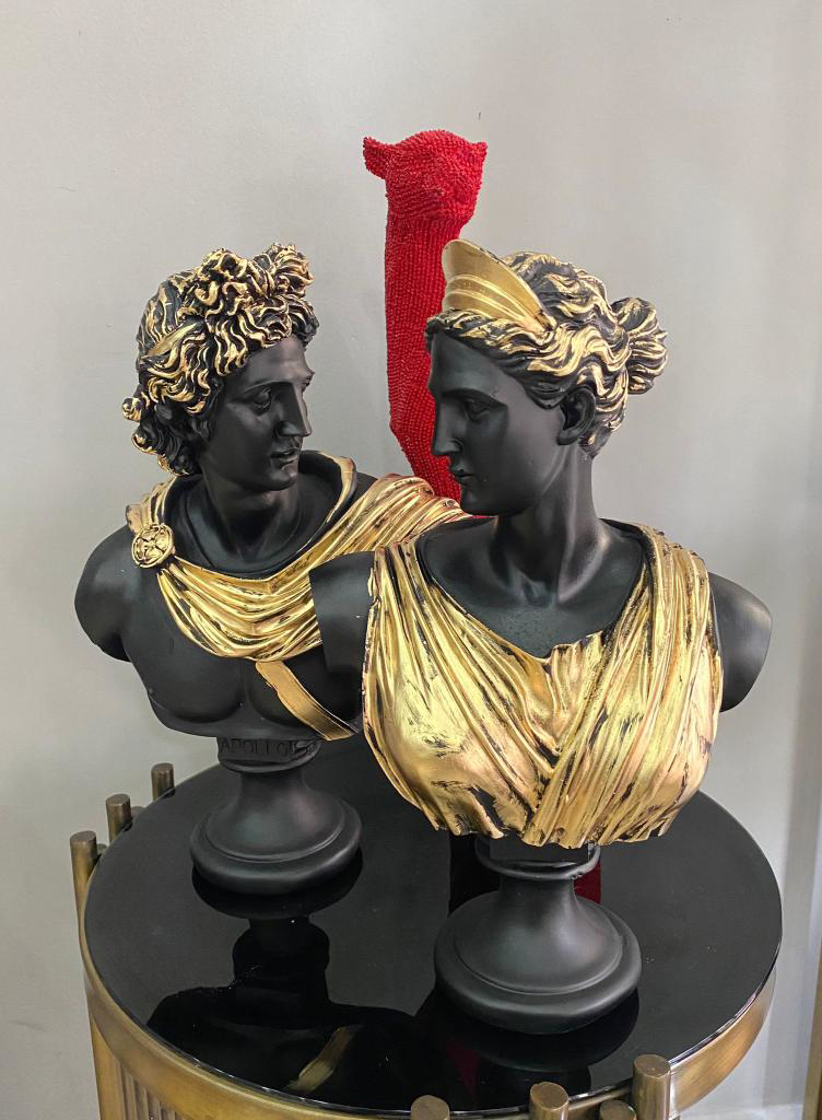 Afrodit Ve Apollon İkili Heykel Takım Büst