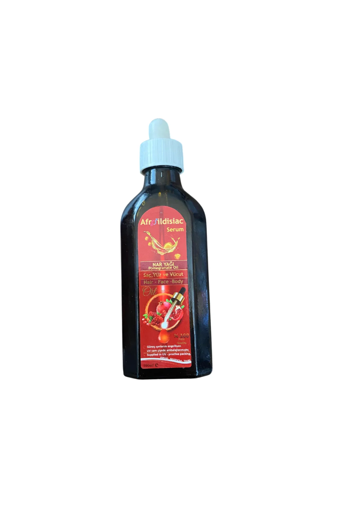 Afrodizyak Etkili Saç Yüz ve Vücut Serumu 100 ML Nar Yağı Vazgeçi
