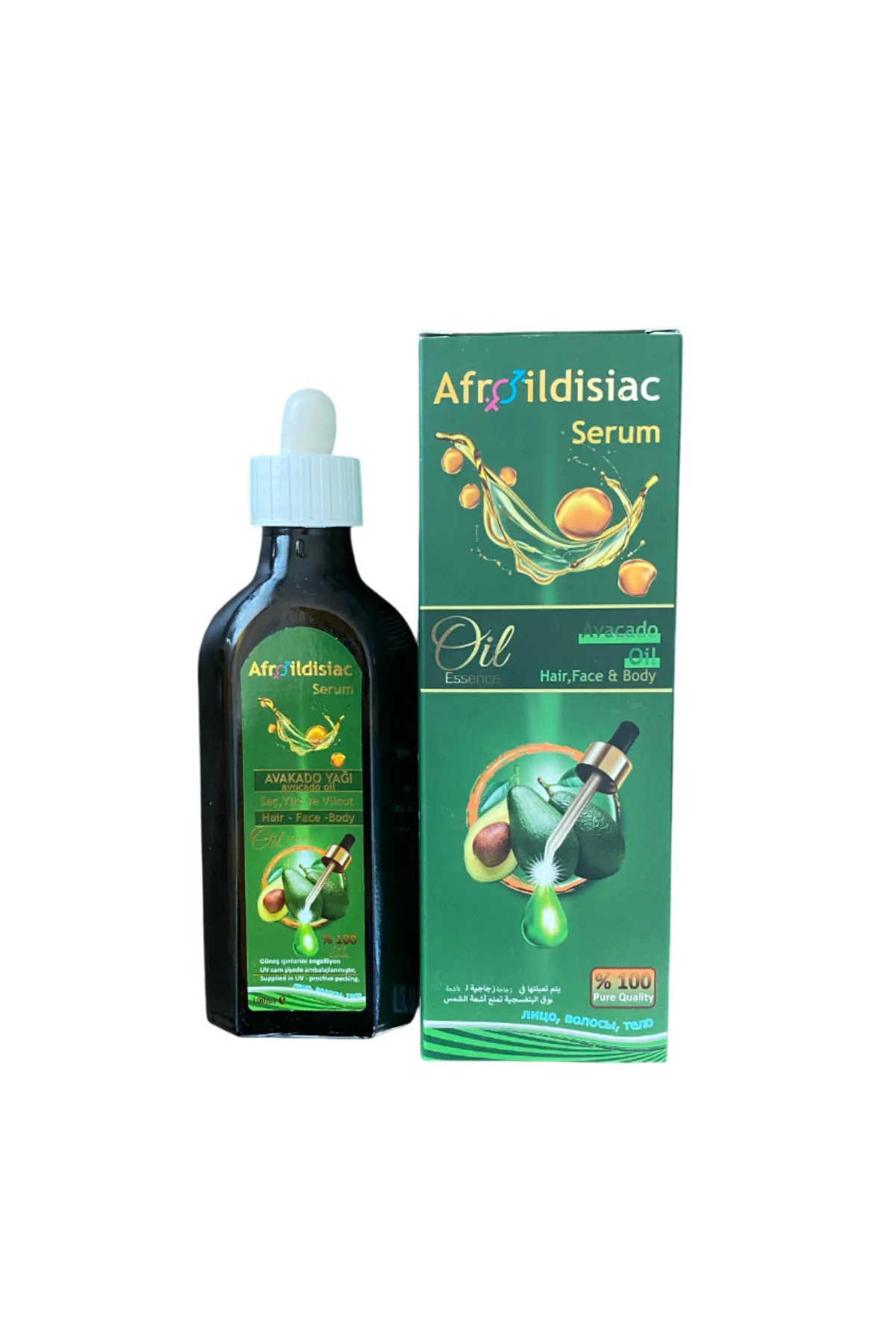 Afrodizyak Etkili Saç Yüz ve Vücut Serumu 100 ML Avakado Yağı Vaz
