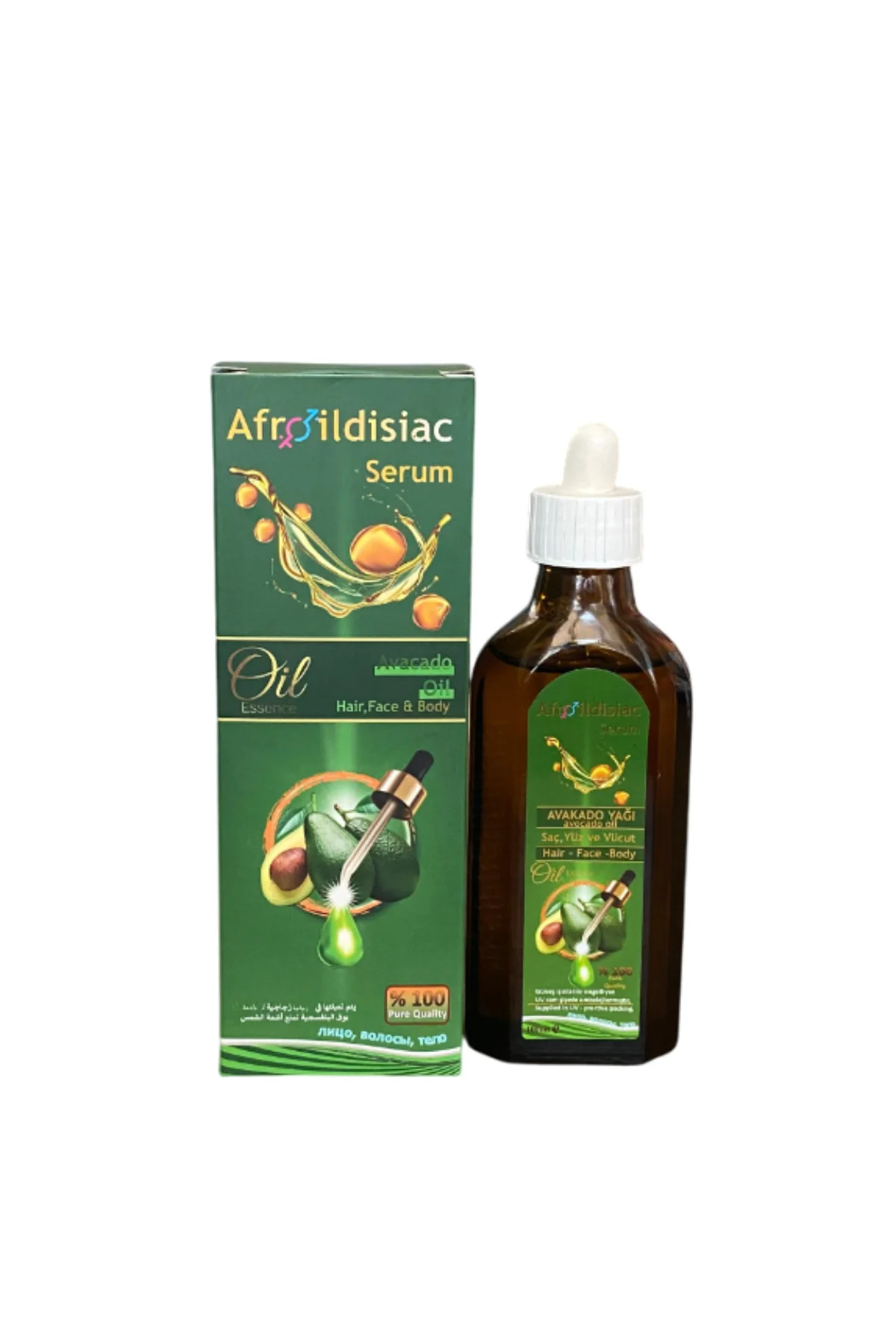 Afrodizyak Etkili Saç Yüz ve Vücut Serumu 100 ML Avakado Yağı Vaz