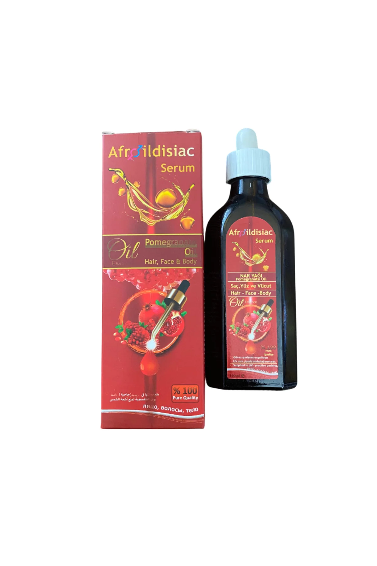 Afrodizyak Etkili Saç Yüz ve Vücut Serumu 100 ML Nar Yağı Vazgeçi
