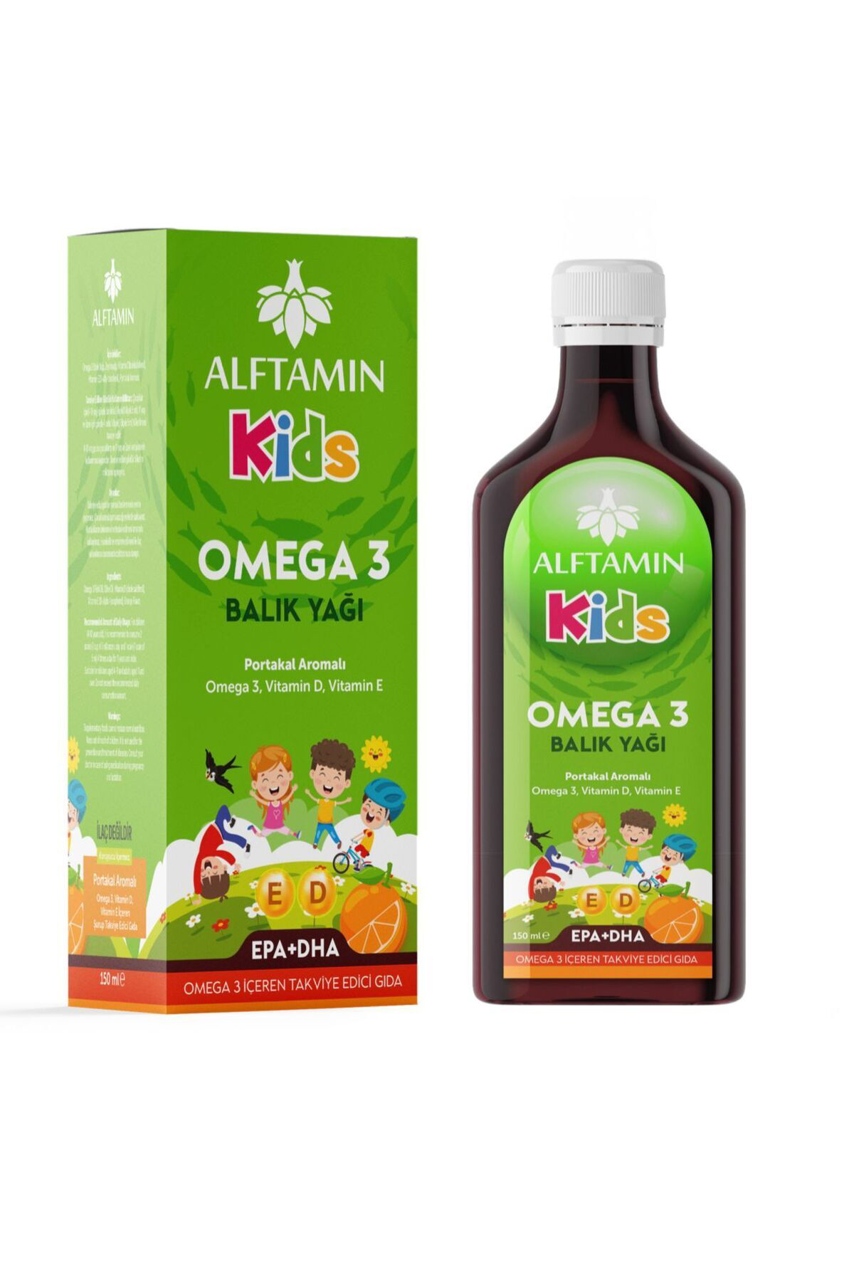 Aftamin Kids Portakallı Omega 3 Balık Yağı Şurup 150 ml