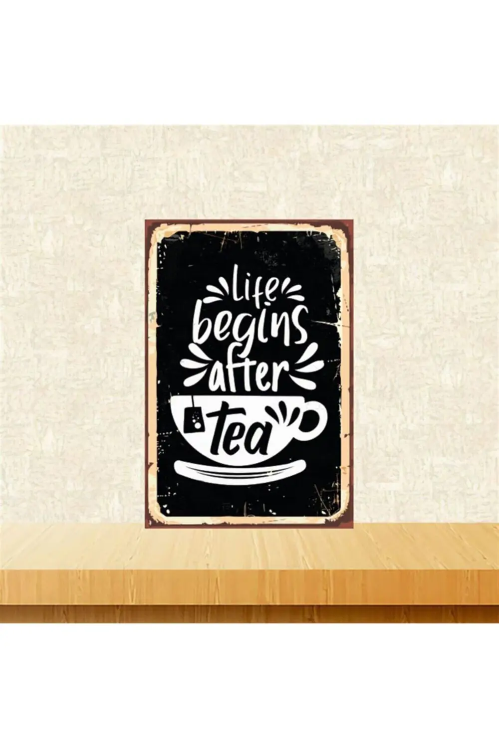 After Tea 20-30 Cm Retro Ahşap Tablo Tkfx5214