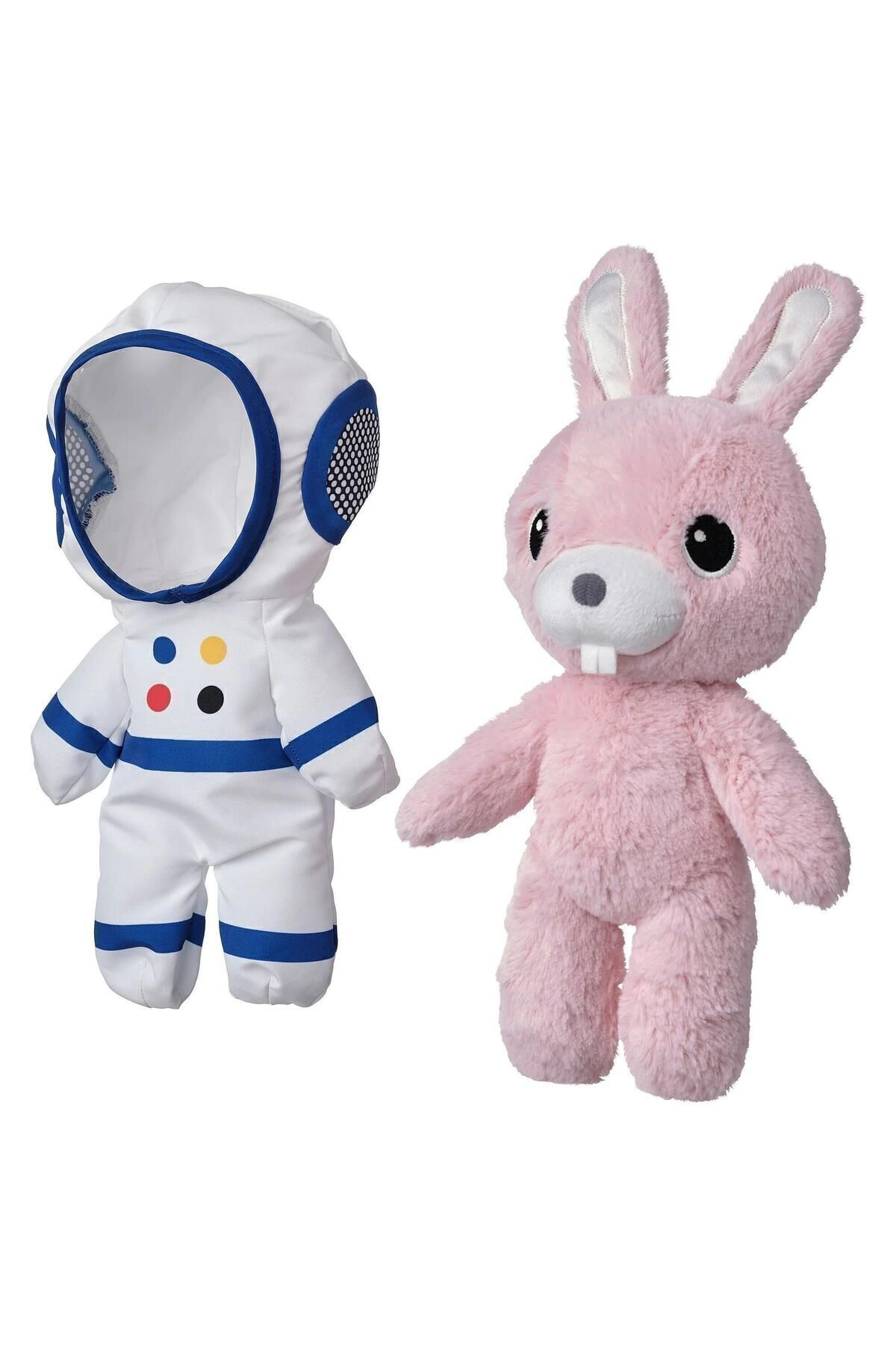 İkea Aftonsparv 28 Cm Çikarilabilir Astronot Giysili Tavşan Yumuşak Pe