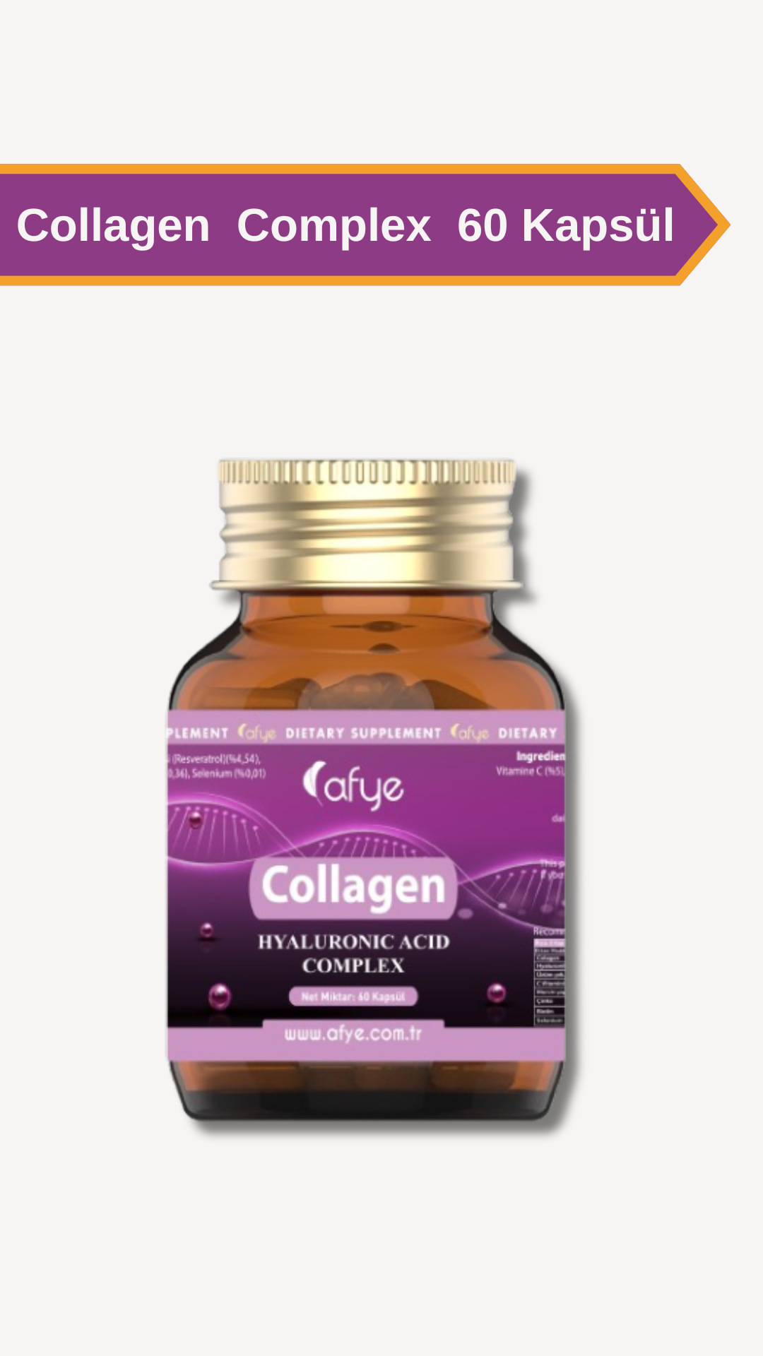 Afye Collagen Hyaluronic Acid Complex (60 Kapsül)