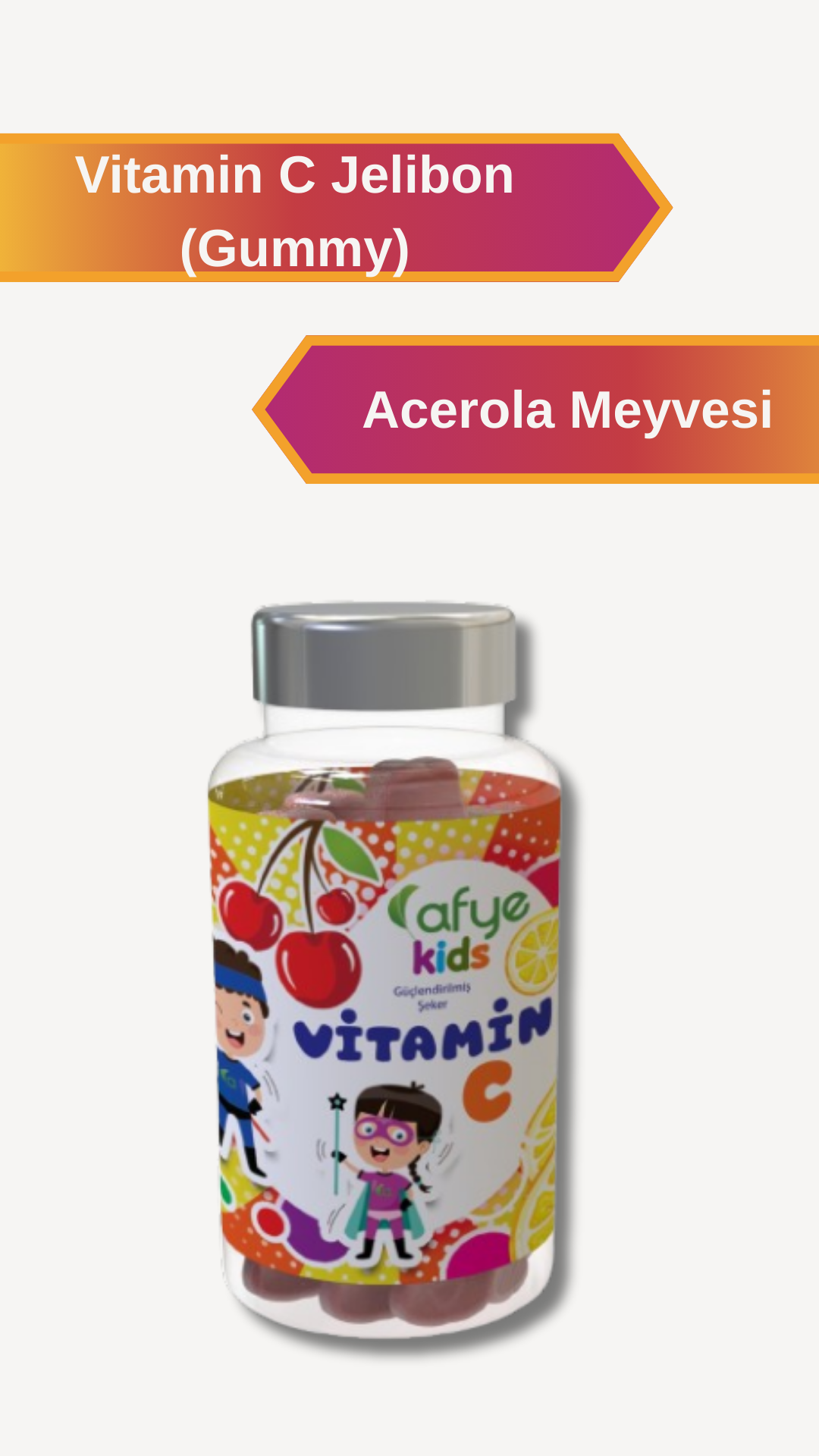  Afye Kids Acerola Vitamin C 50 Ayıcık