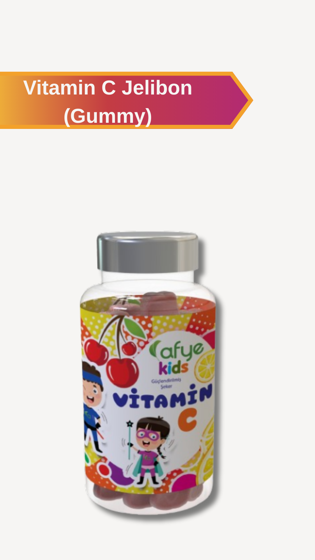  Afye Kids Acerola Vitamin C 50 Ayıcık