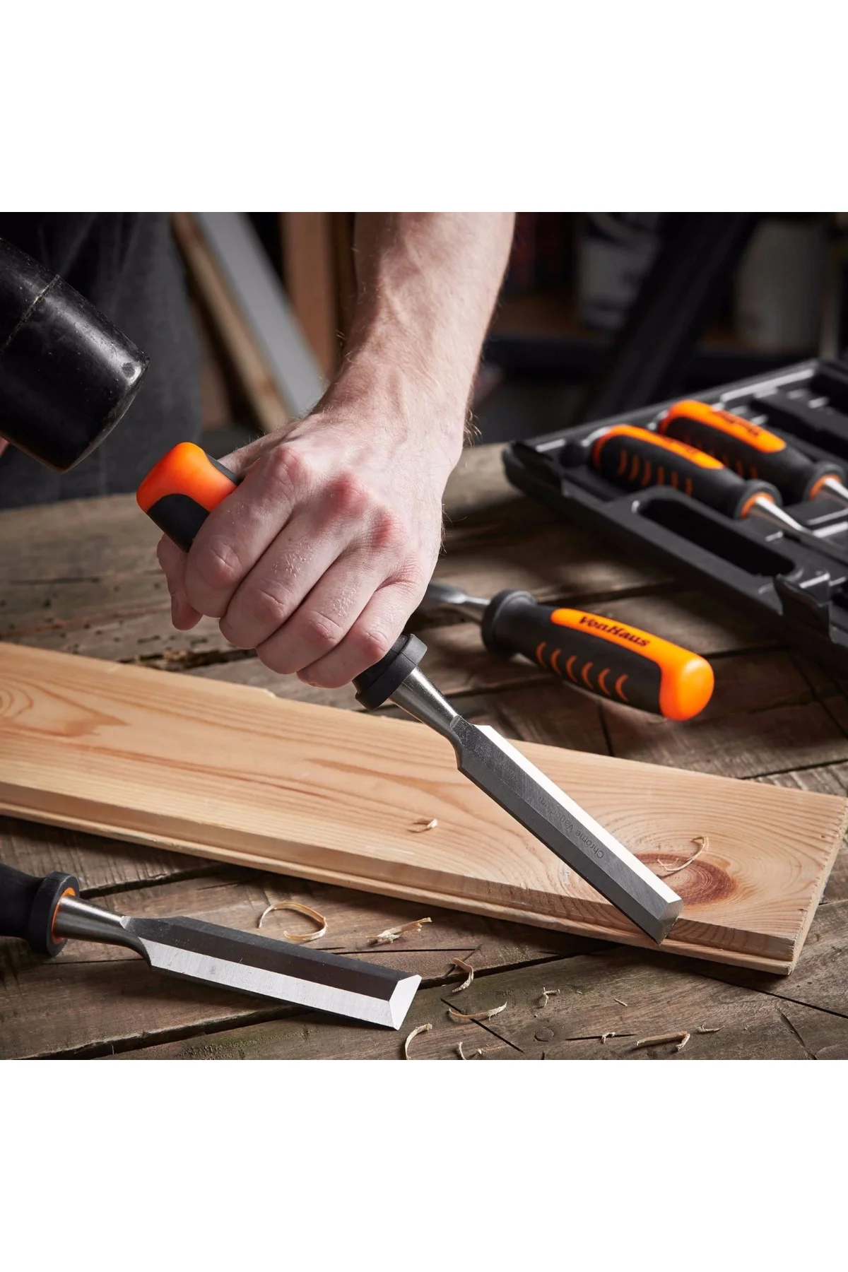 Ağaç Oyma Seti Darbeli İskarpela Seti - 6-12-18-22mm ( Lisinya )