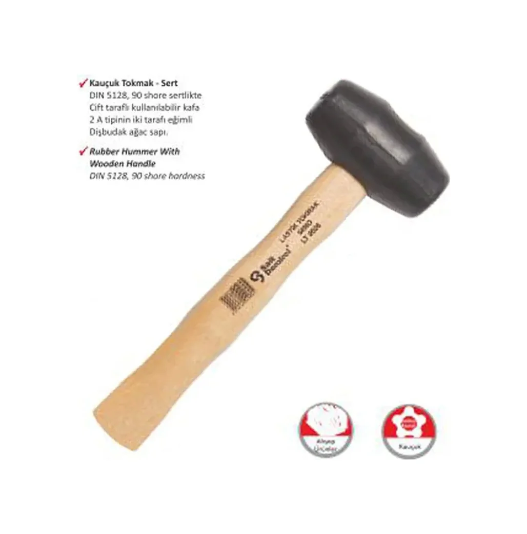 Ağaç Saplı Lastik Tokmak No:40