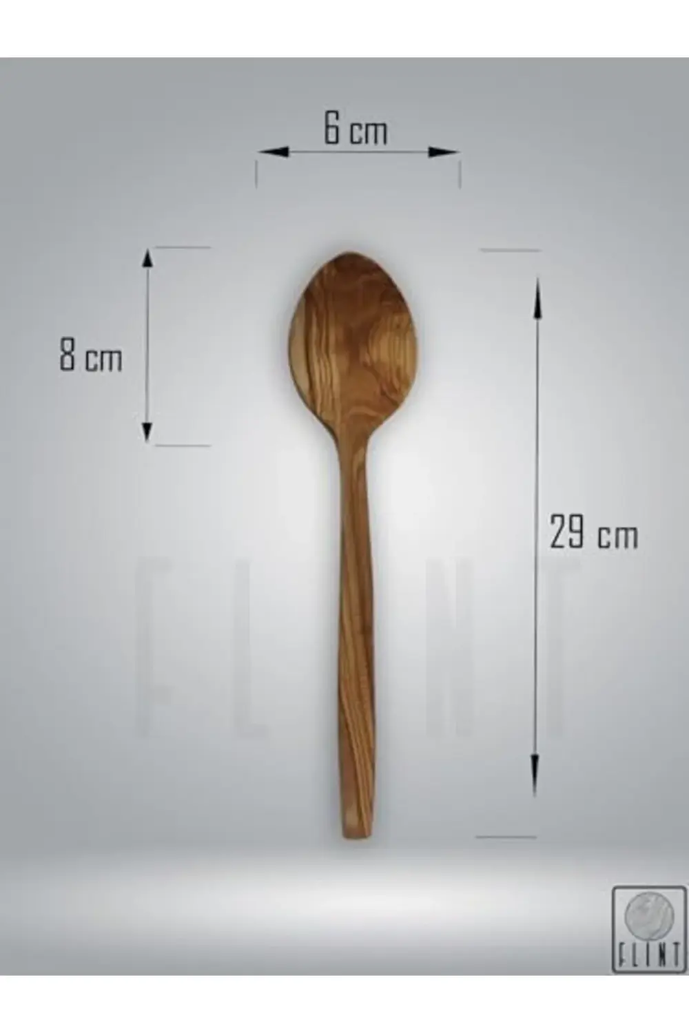 ağacı el yapımı tahta ahşap kaşık mutfak yemek kaşığı 29cm 116671