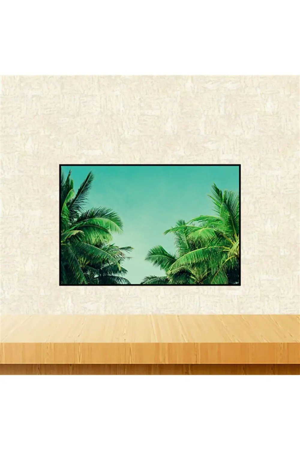 Ağaçlar Tasarımlı 20x30 cm Retro Ahşap Tablo Tkfx5956