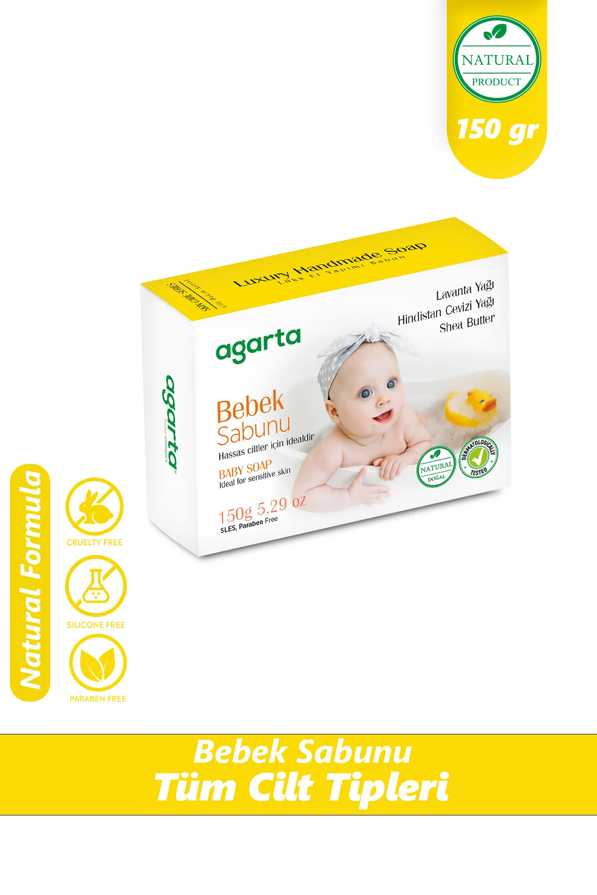 Agarta Doğal Bakım Bebek Sabunu 150 Gr