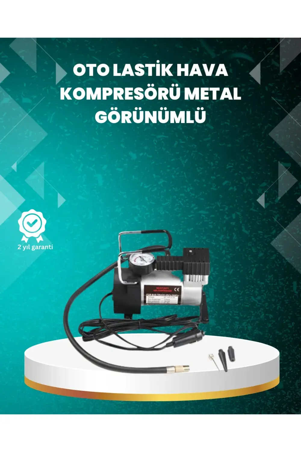 Ağır Hizmet Tipi Oto Kompresör 140 PSI Manometreli