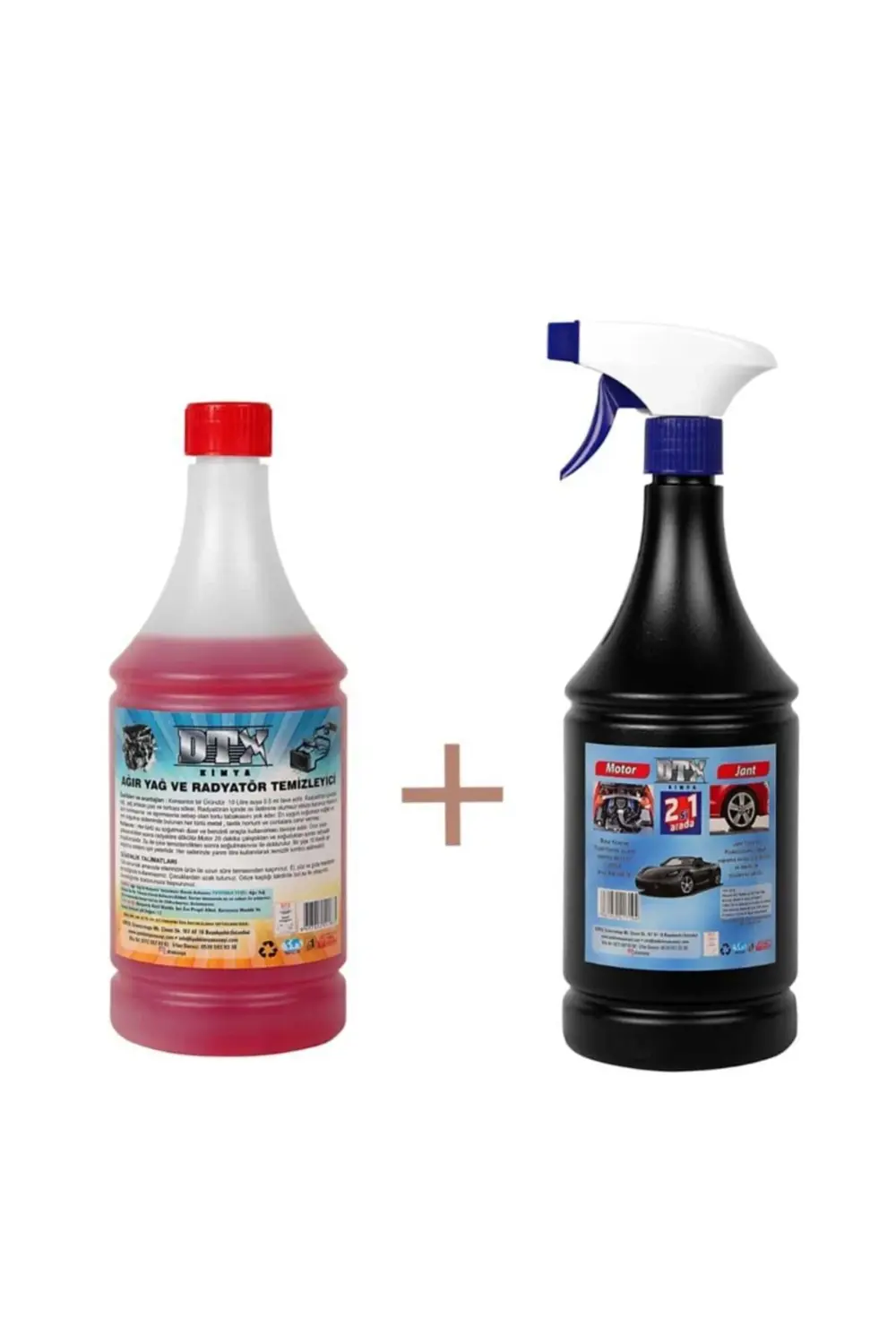 Ağır Yağ Sökücü 1 Litre & Motor Jant Yıkama Sıvısı 1 Lt