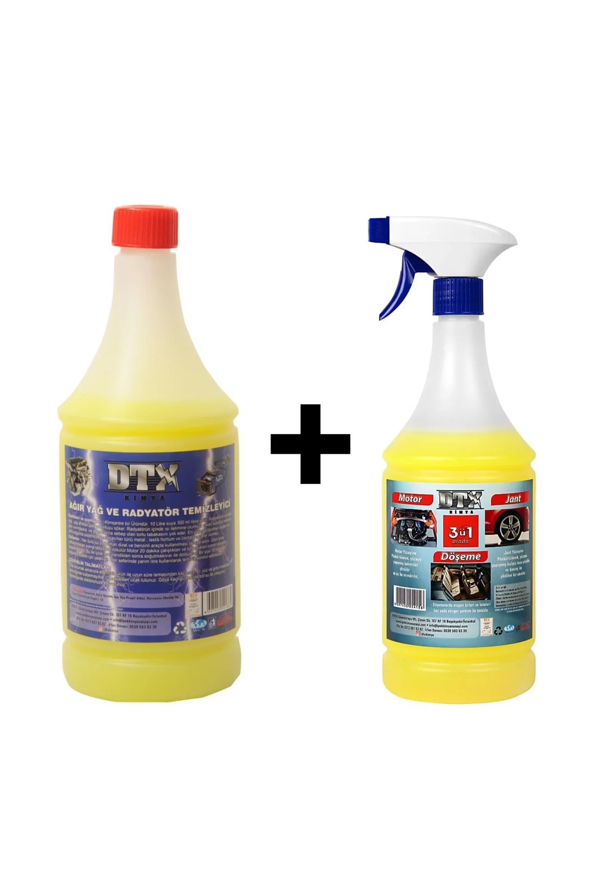 Ağır Yağ Sökücü Konsantre (1/5) 1 litre & Motor Jant Döşeme Temiz