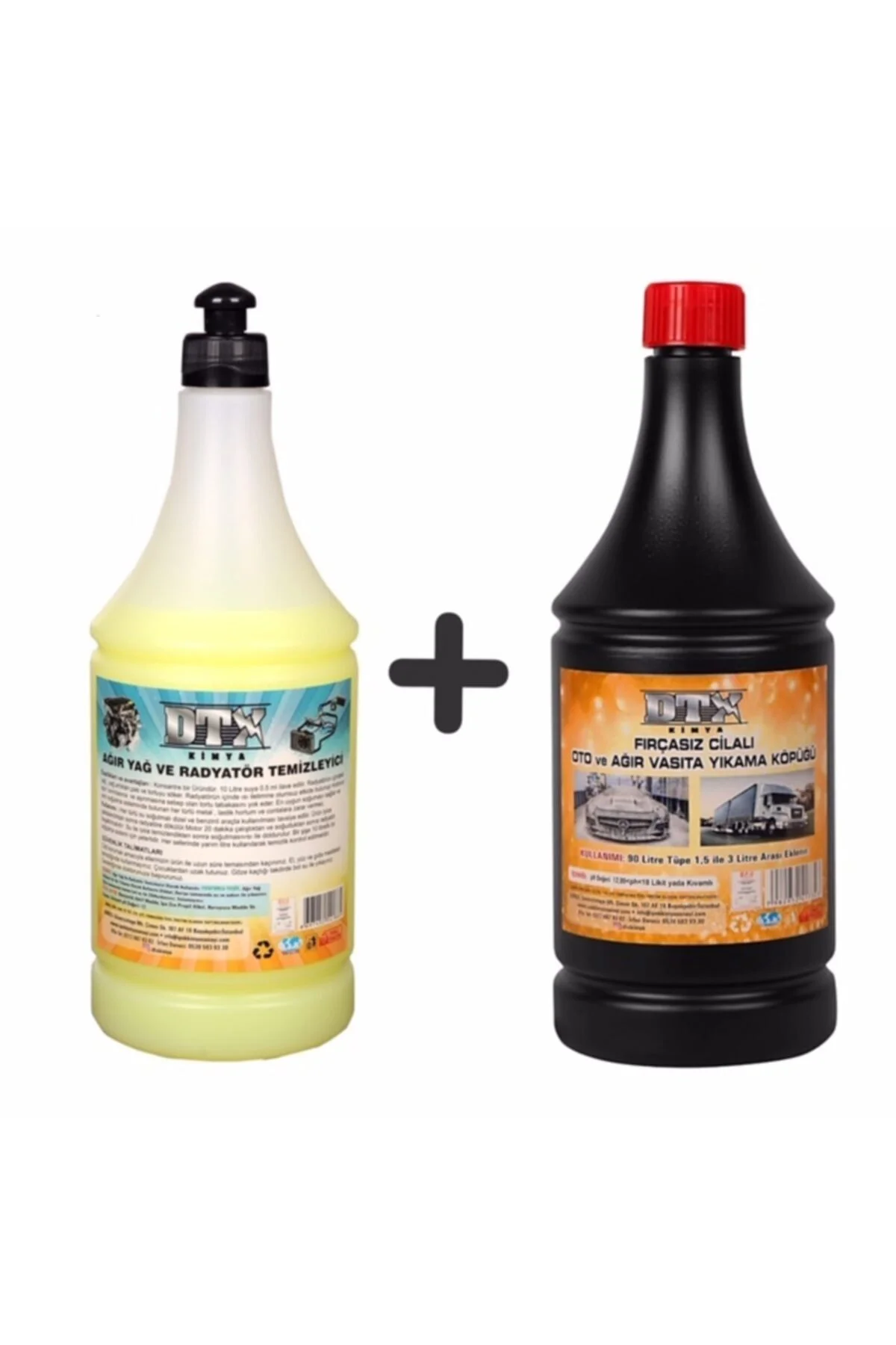 Ağır Yağ Sökücü Radyatör Temizleme İlacı 1 Litre & Cilalı Oto ve 