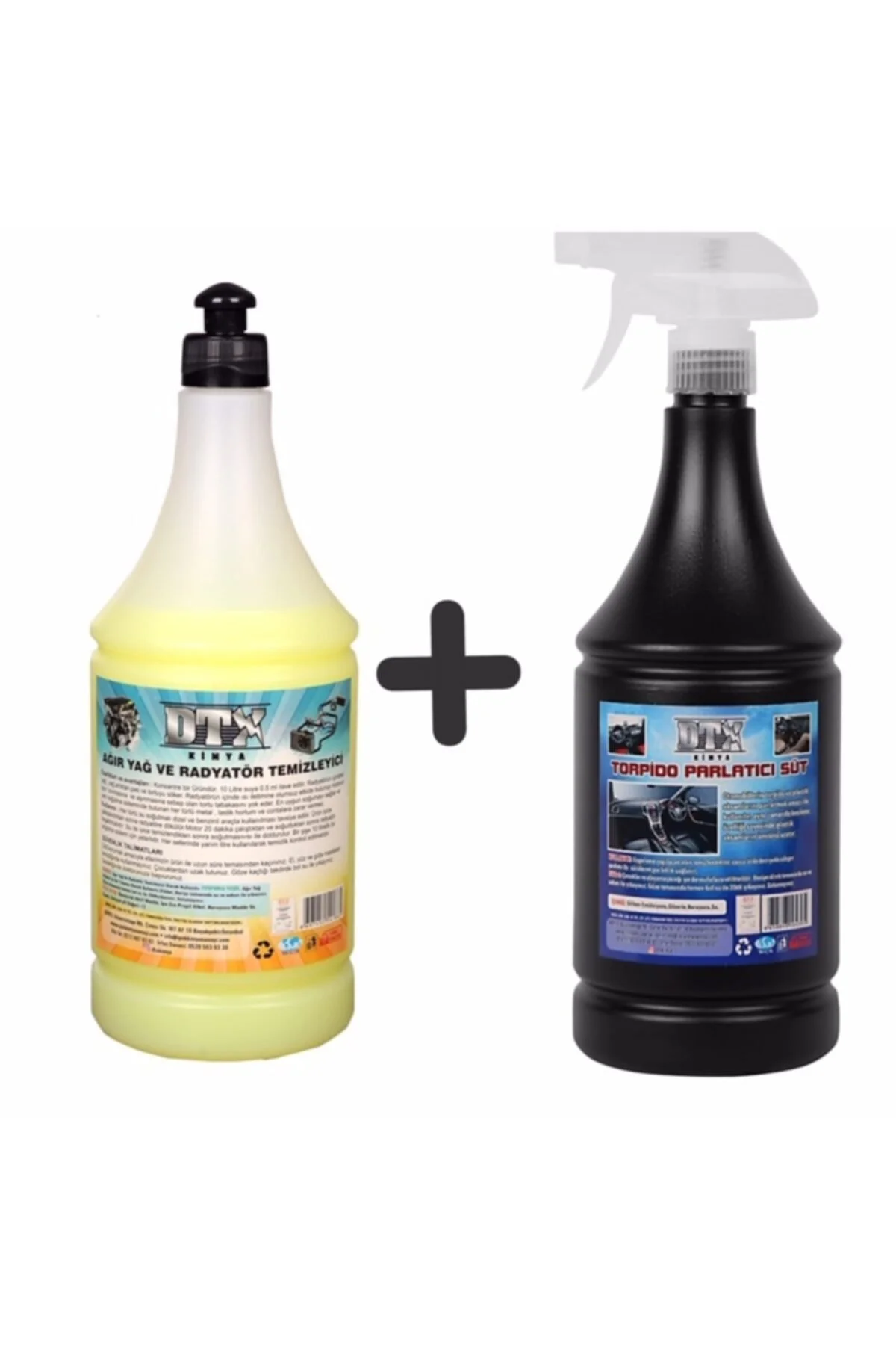 Ağır Yağ Sökücü Radyatör Temizleme Ilacı 1 Lt & Torpido Parlatıcı Süt 500 ml
